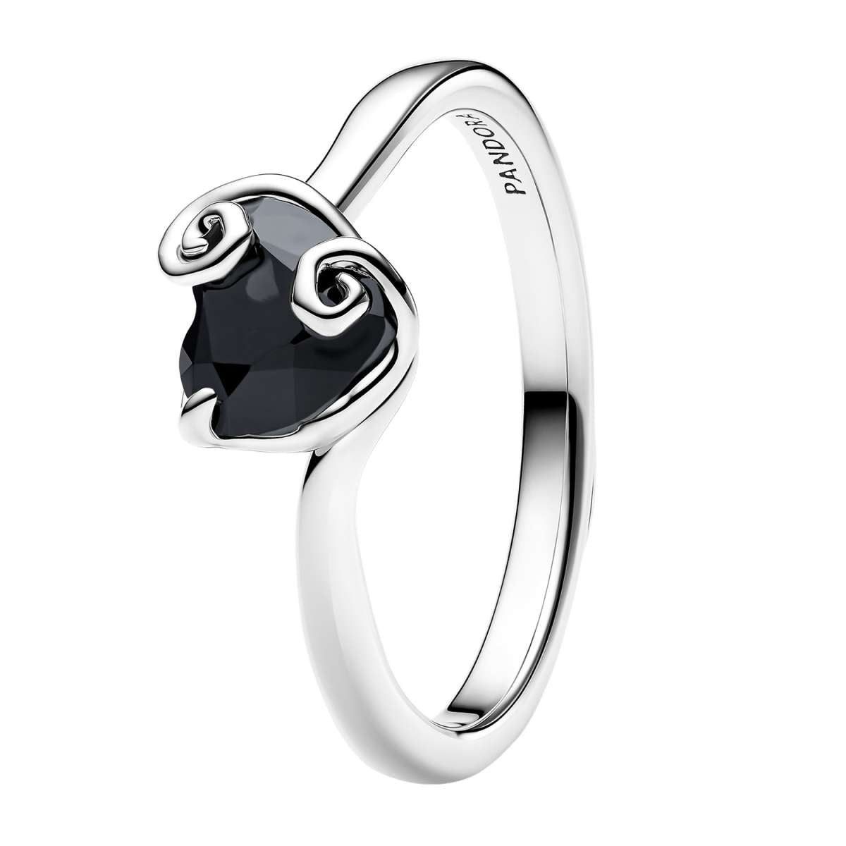 Pandora Silberring 194733C01, Damenring Disney The Nightmare Before Christmas Jack Schwarz