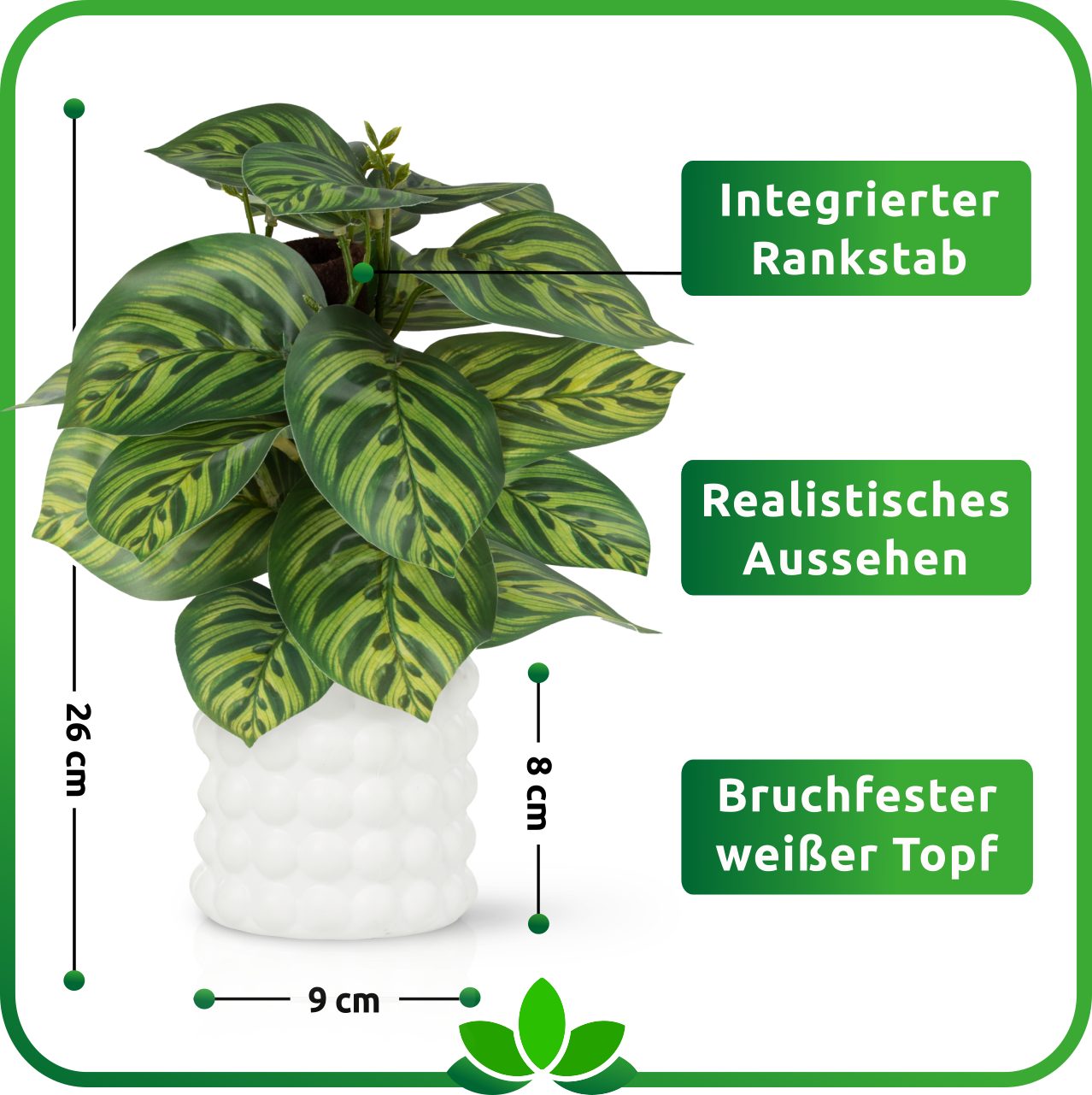 Kunstpflanze Künstliche Hängepflanzen im bruchfesten Topf, Hängepflanze künstlich Efeu, Monstera, Philodendron, Calathea, Pfeilblatt, Mosaik- & Zebrapflanze, PA – Bild 3 von 5