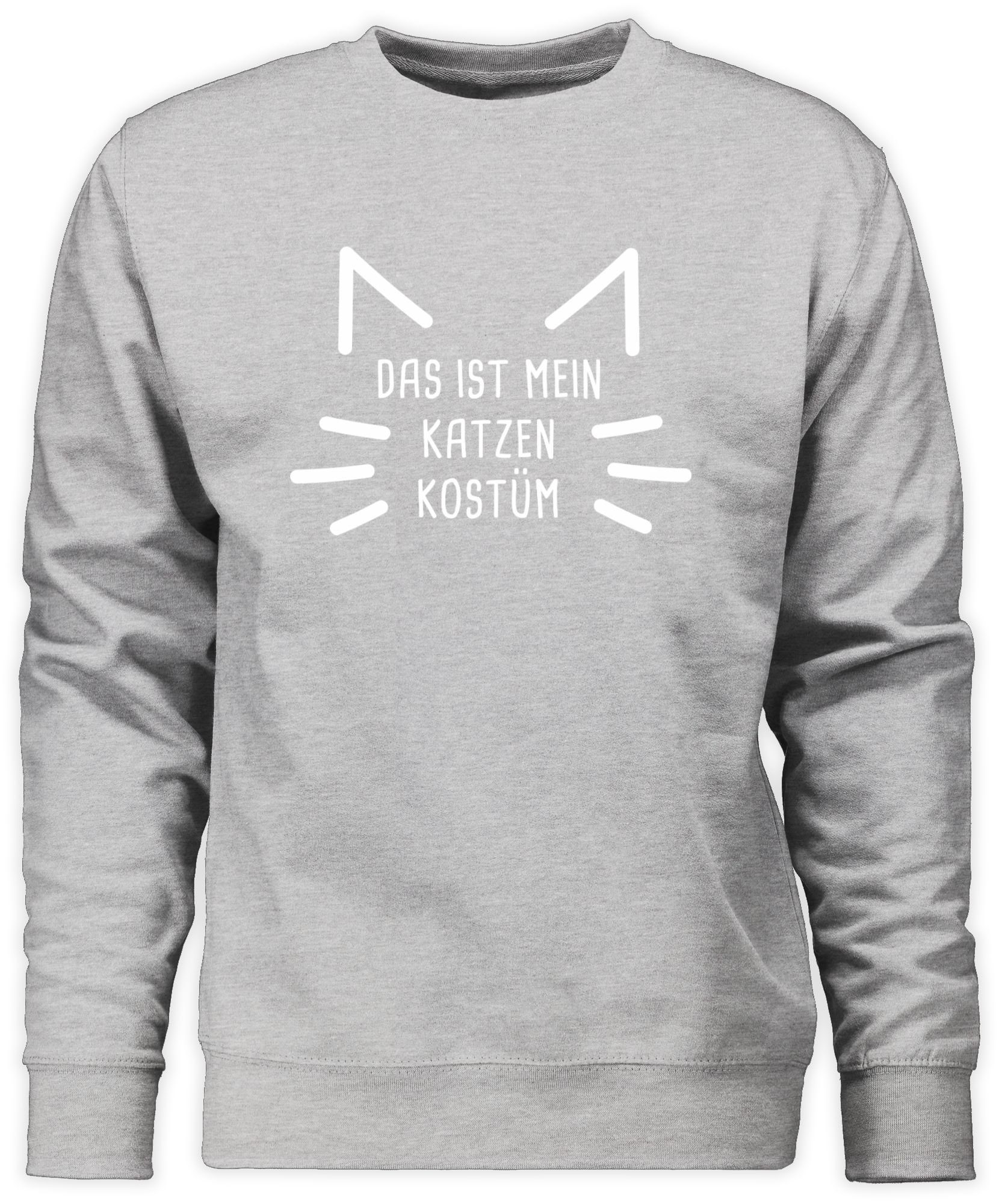 Shirtracer Sweatshirt Das Grau (1-tlg) Karneval Katzen ist Outfit mein 2 Cat Katzenkostüm Kostüm Katze meliert - Cats