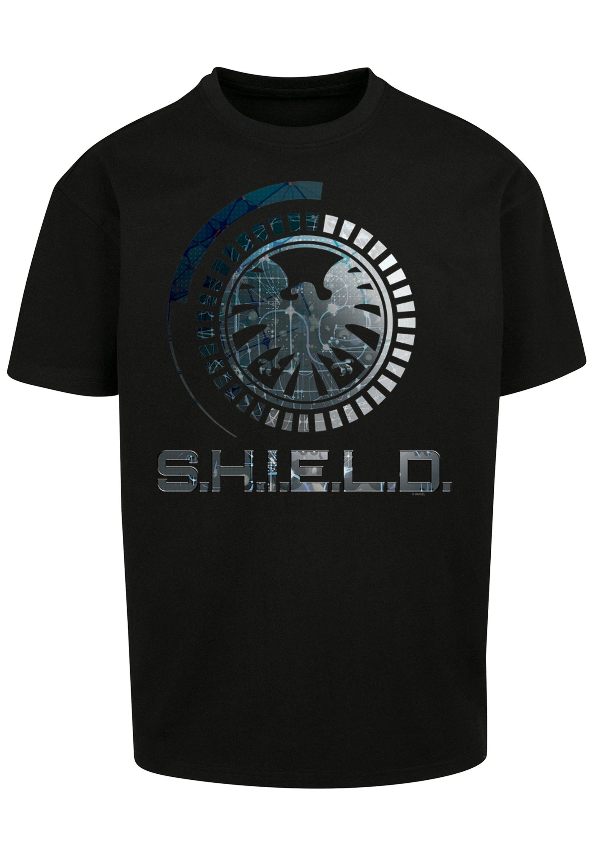 F4NT4STIC Kurzarmshirt Herren Marvel Avengers Shield Circuits with Heavy Oversize Tee (1-tlg) black | T-Shirts