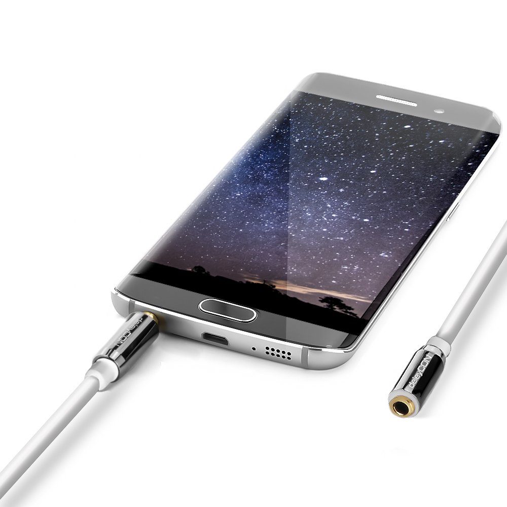 deleyCON deleyCON 3m Klinkenverlängerungskabel weiß 3,5mm Stecker zu Buchse Audio-Kabel – Bild 5 von 5