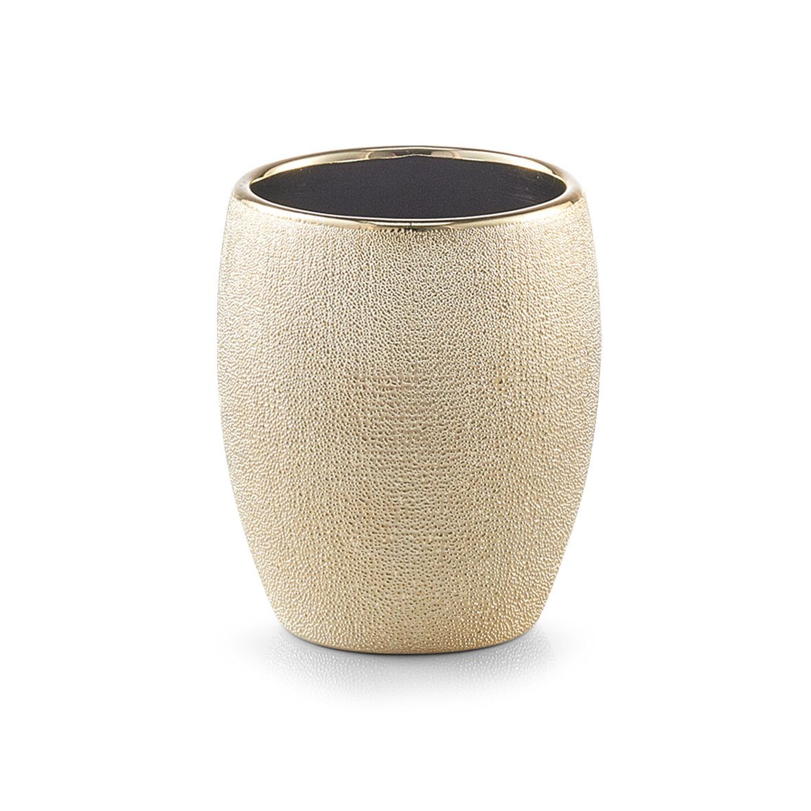 Zeller Present Becher Zahnputzbecher "Glitter, Steinzeug, Steinzeug, gold, 300 ml, Ø8,1 x 9,8 cm
