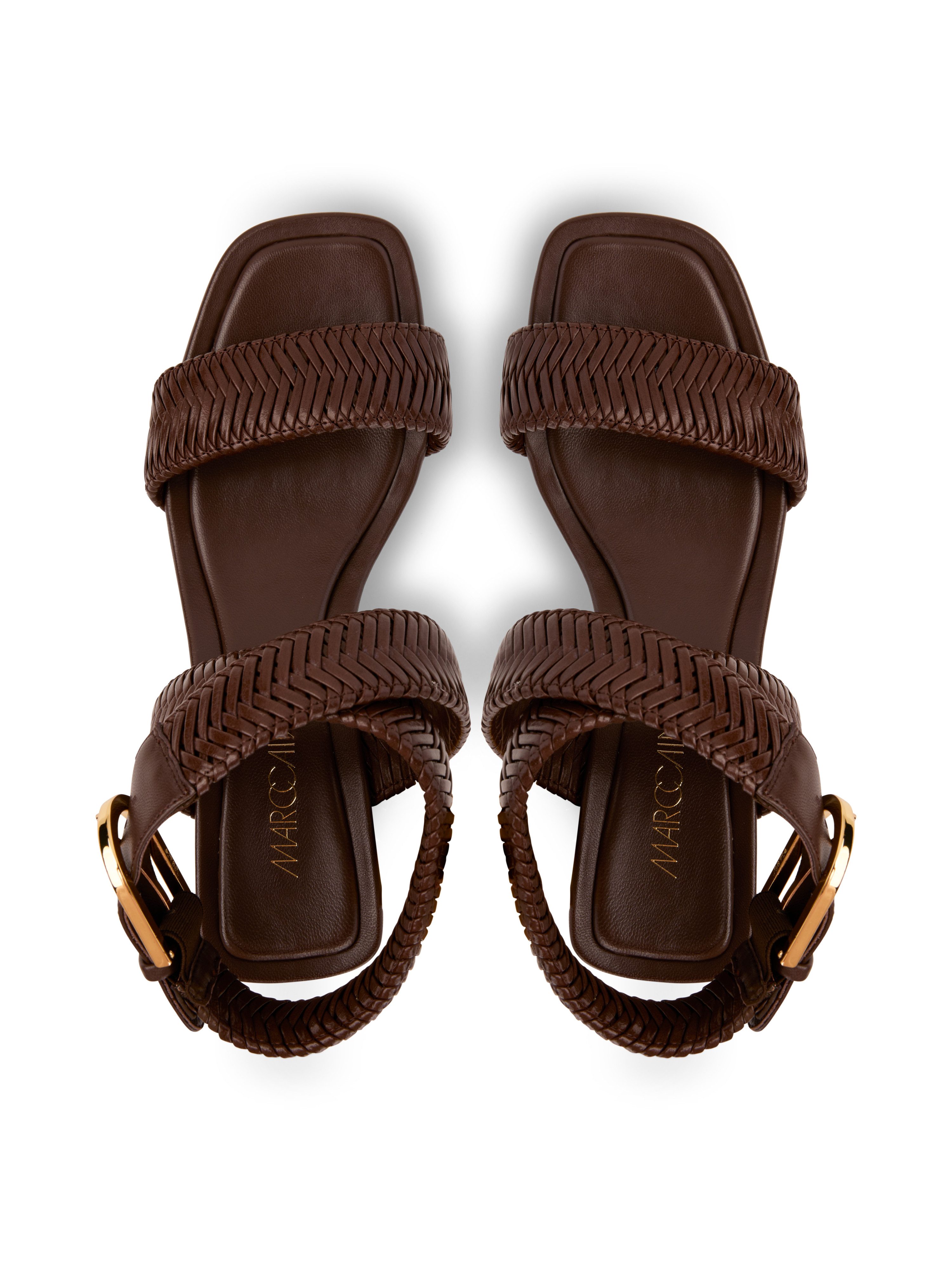 Marc Cain Collections Blazing Sun Sandalette Blockabsatz, Sommerschuh, Riemchensandale mit geprägten Bandagen