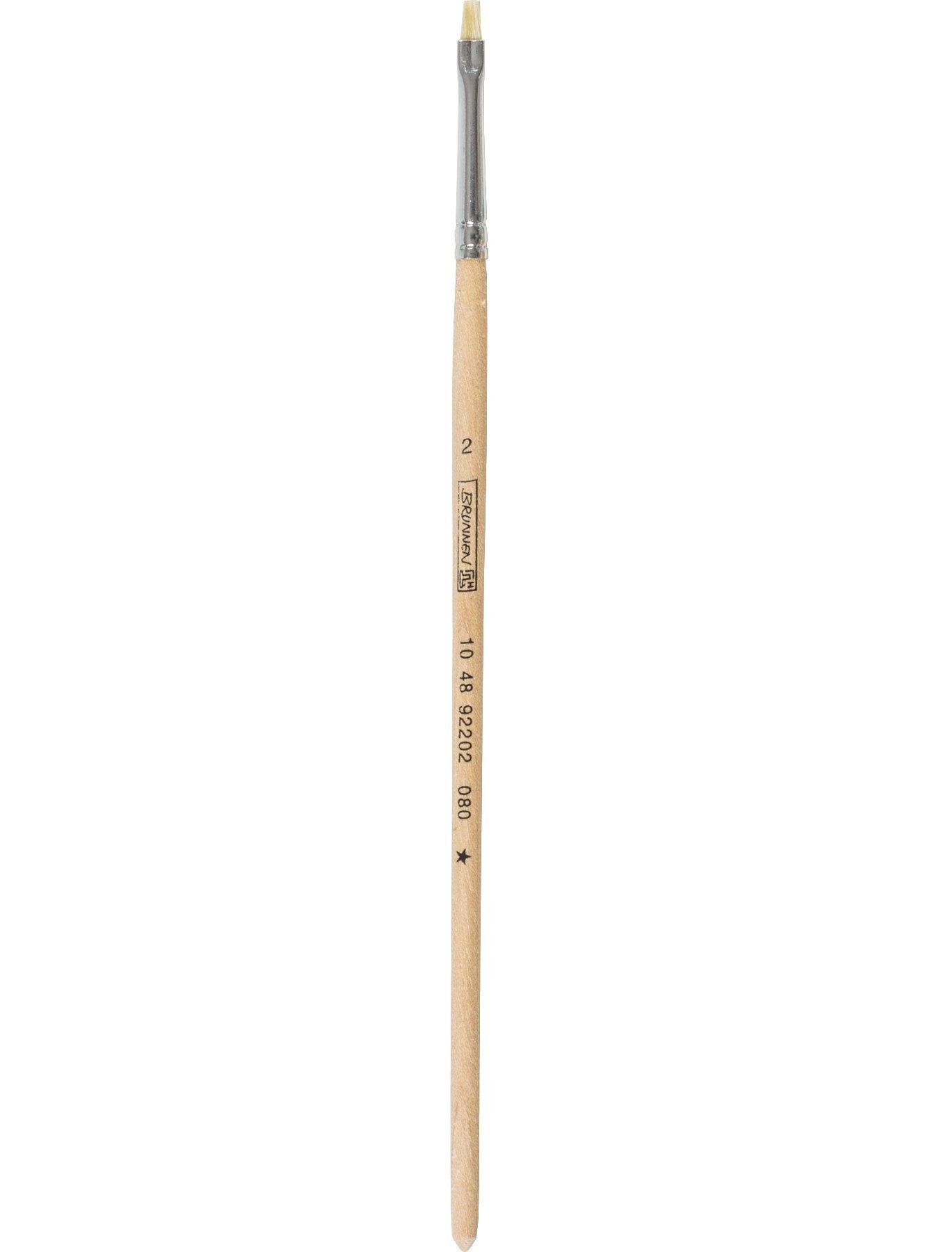 Baier & Schneider Malpinsel Flacher Borstenpinsel aus Schweineborste Gr 2, (2 St)