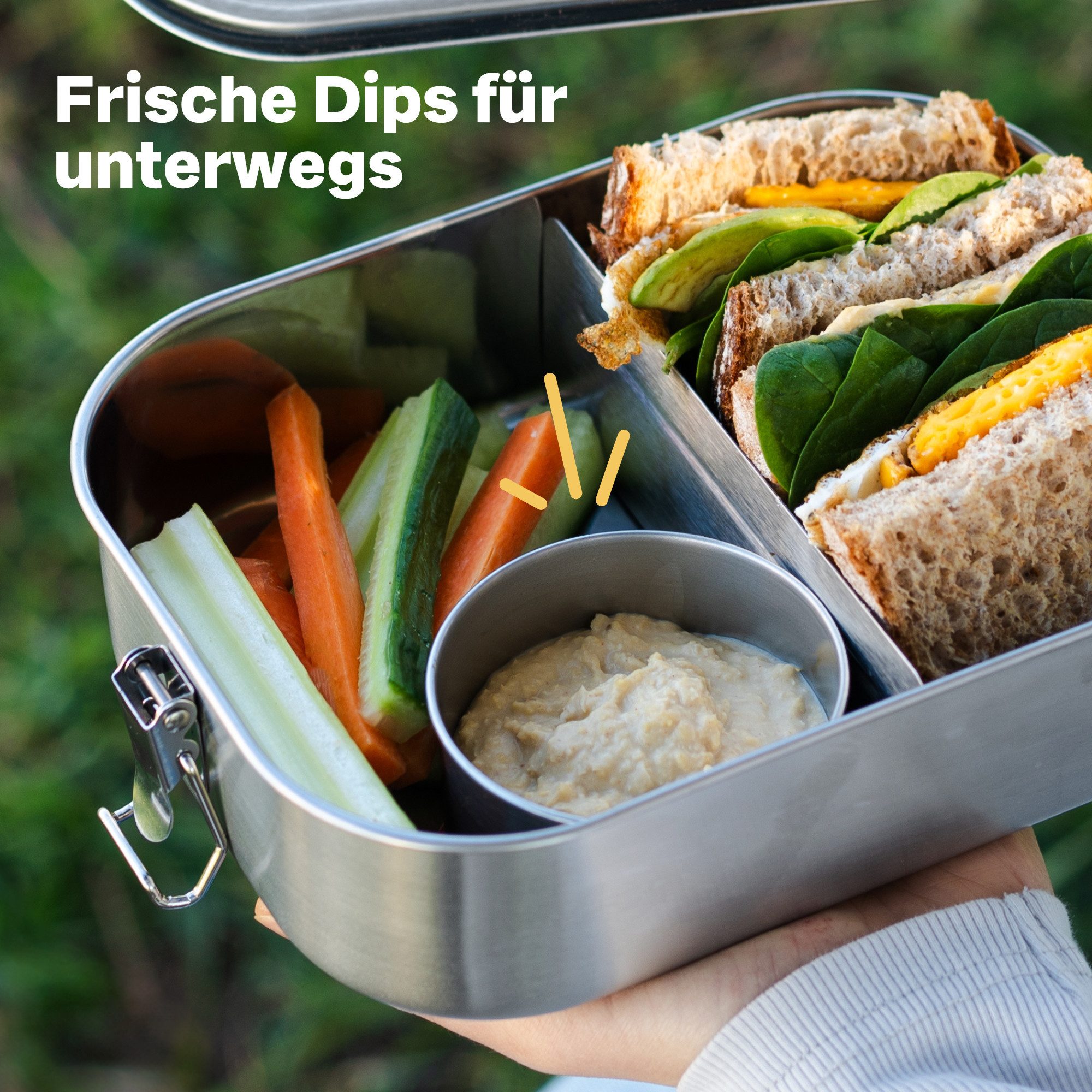 SILBERTHAL Dipschale Aufbewahrungsbehälter 150ml für Dips, Nüsse und Soßen, Edelstahl, (1-tlg)