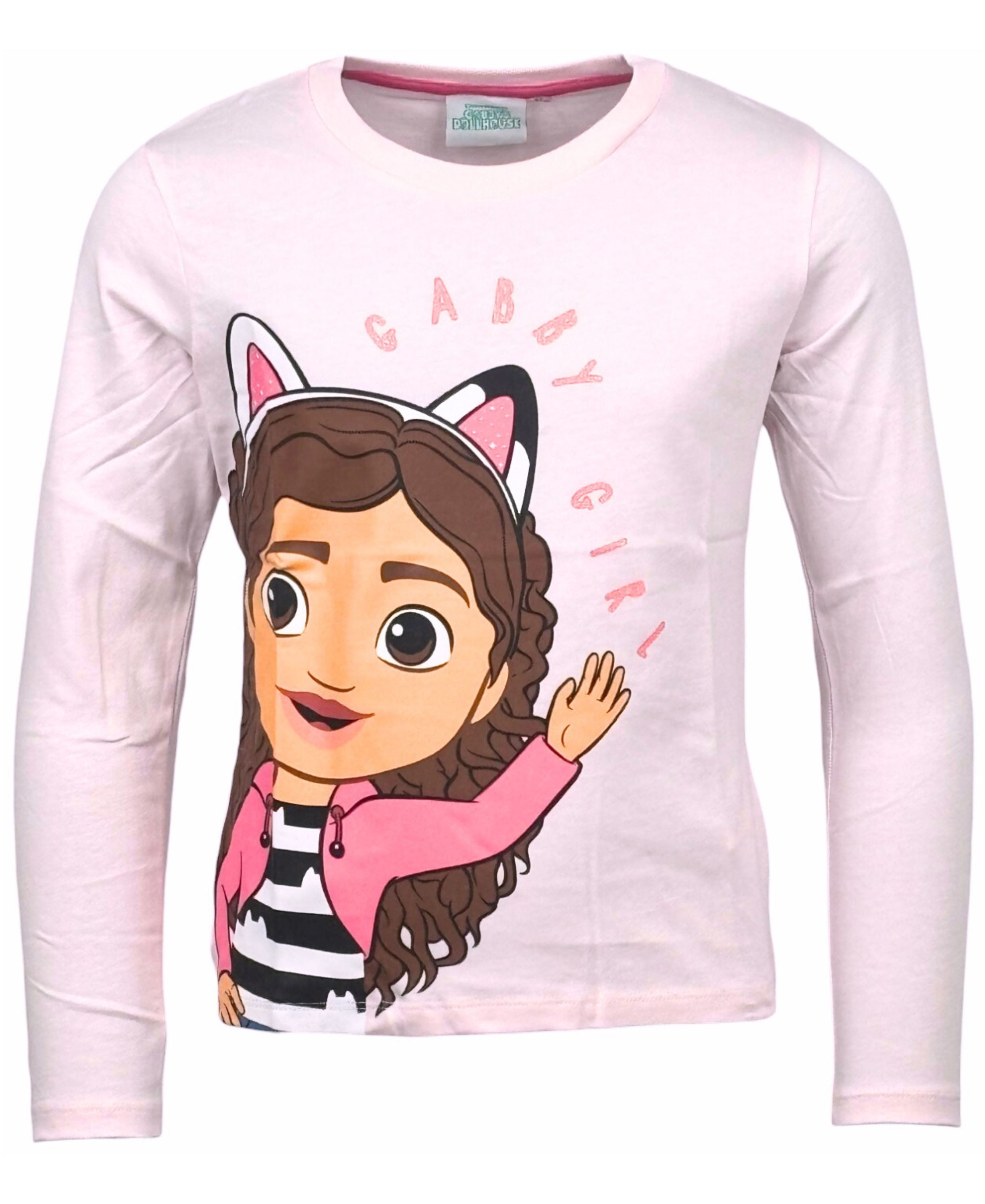 Dreamworks Gabby’s Dollhouse Langarmshirt Gabby Girl Mädchen Shirt mit Glitzer Gr. 98 - 128 cm
