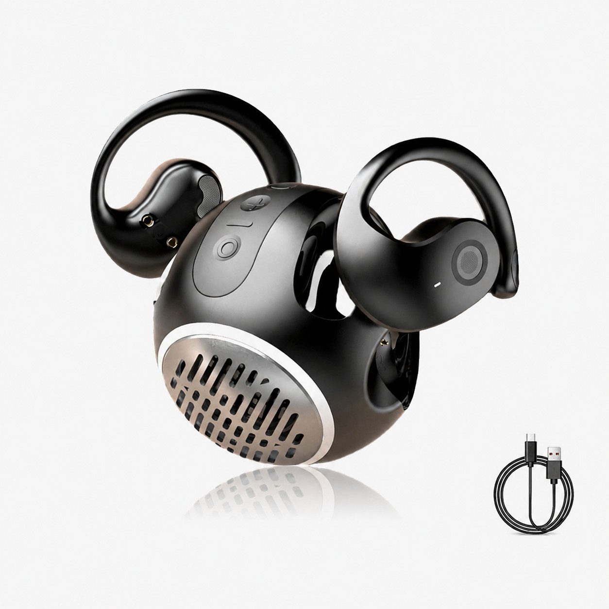 Tekoo 2-in-1 Bluetooth Kopfhörer mit Mini-Lautsprecher 5.4 Open-Ear-Kopfhörer (Bluetooth, 2-in-1 Mini-Lautsprecher, Ohrbügel, Bluetooth 5.4)