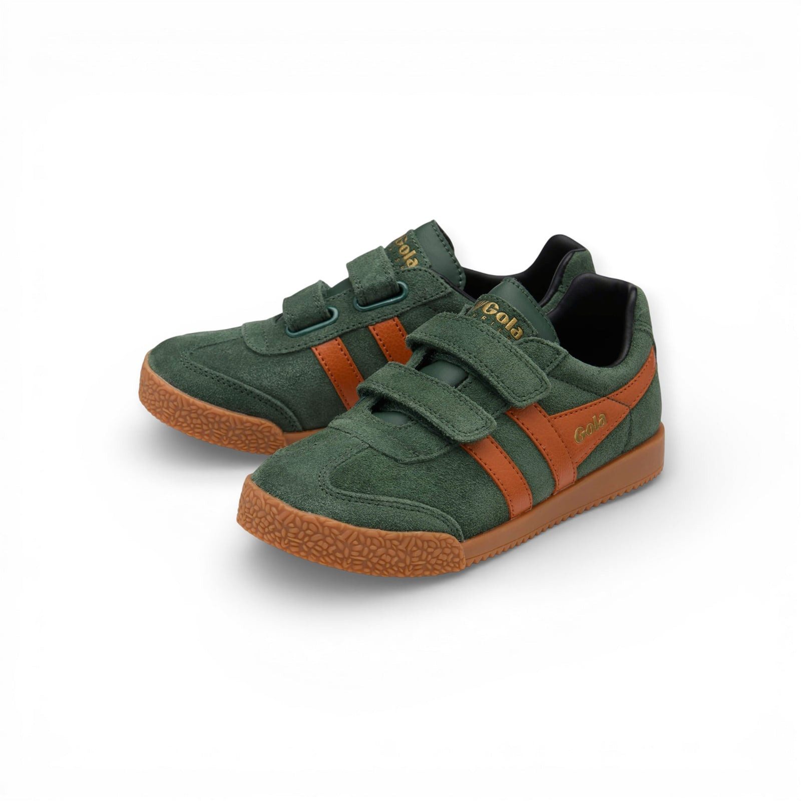 Harrier 2026 (Wildleder, Klettverschluss) dunkelgrün/orange/schwarz Sneaker