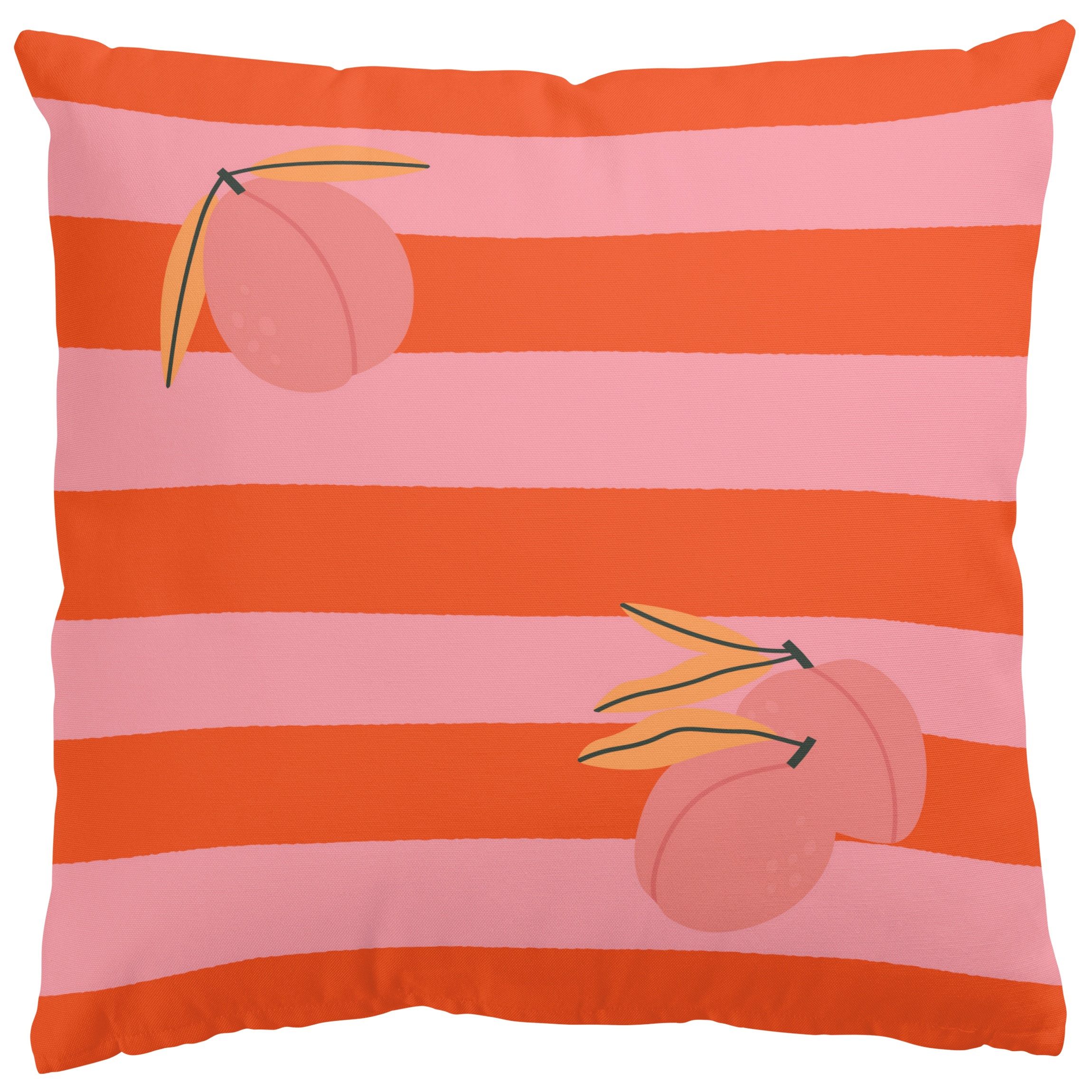 Bilderdepot24 Dekokissen drinnen Kissenhülle/ Sofakissen/ Zierkissen orange Kulinarisch Pop Art, Bezug mit / ohne Füllung Zierkissen Outdoor Sofa Bett