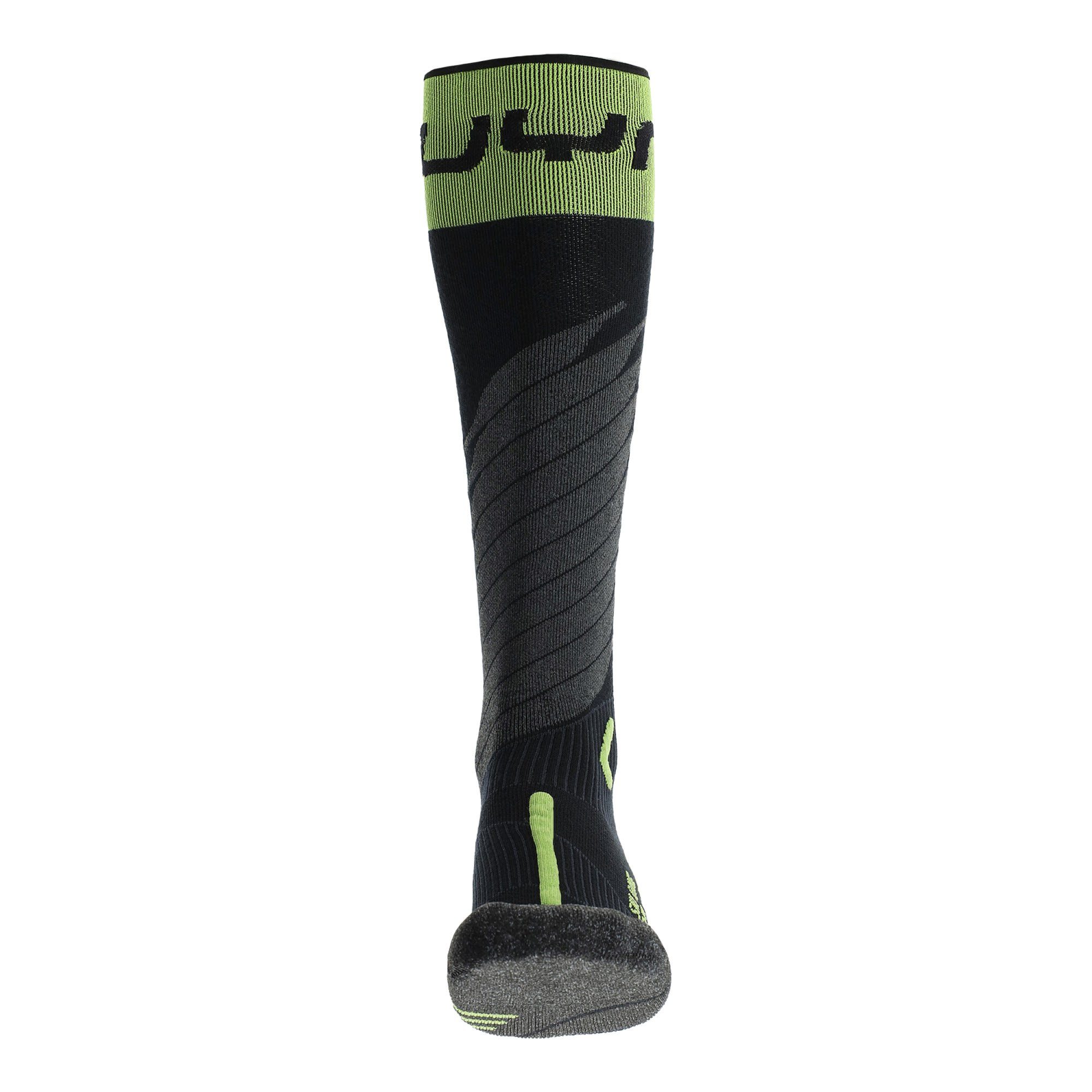 UYN Thermosocken Uyn M Lime Ski Herren One - Black Merino Socks