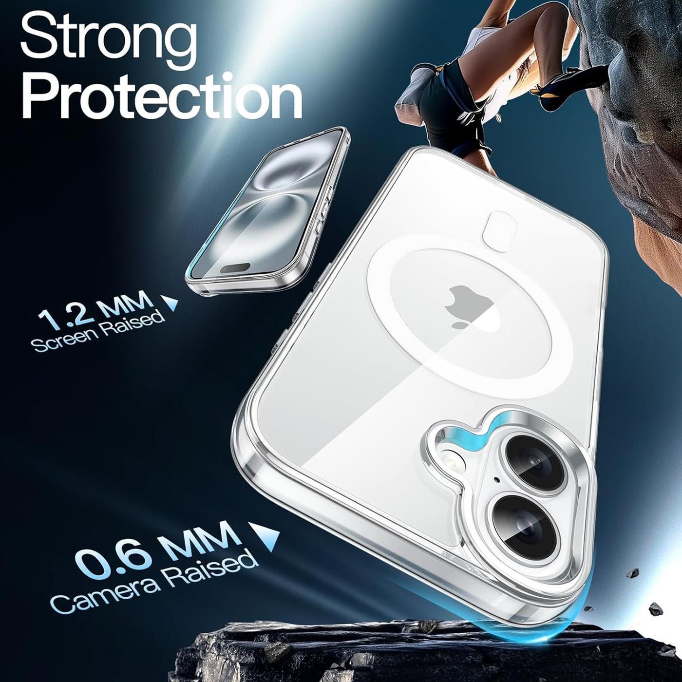 CoolGadget Handyhülle Premium Silikon Handy Case für iPhone 16 6,1 Zoll, Hülle Transparent Schutzhülle kompatibel mit MagSafe Zubehör – Bild 5 von 5
