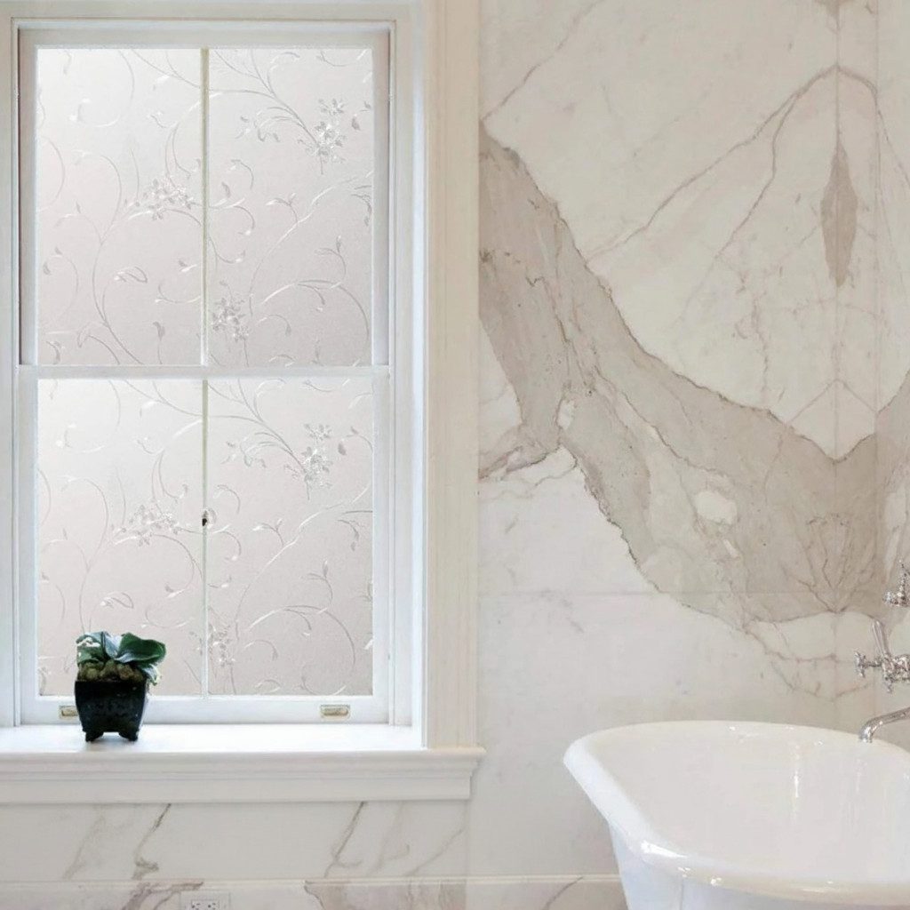 HomeBella Fensterfolie Fensterfolie Blumen Design selbsthaftend, Blickdichte Sichtschutzfolie mit UV Schutz – Bild 4 von 5