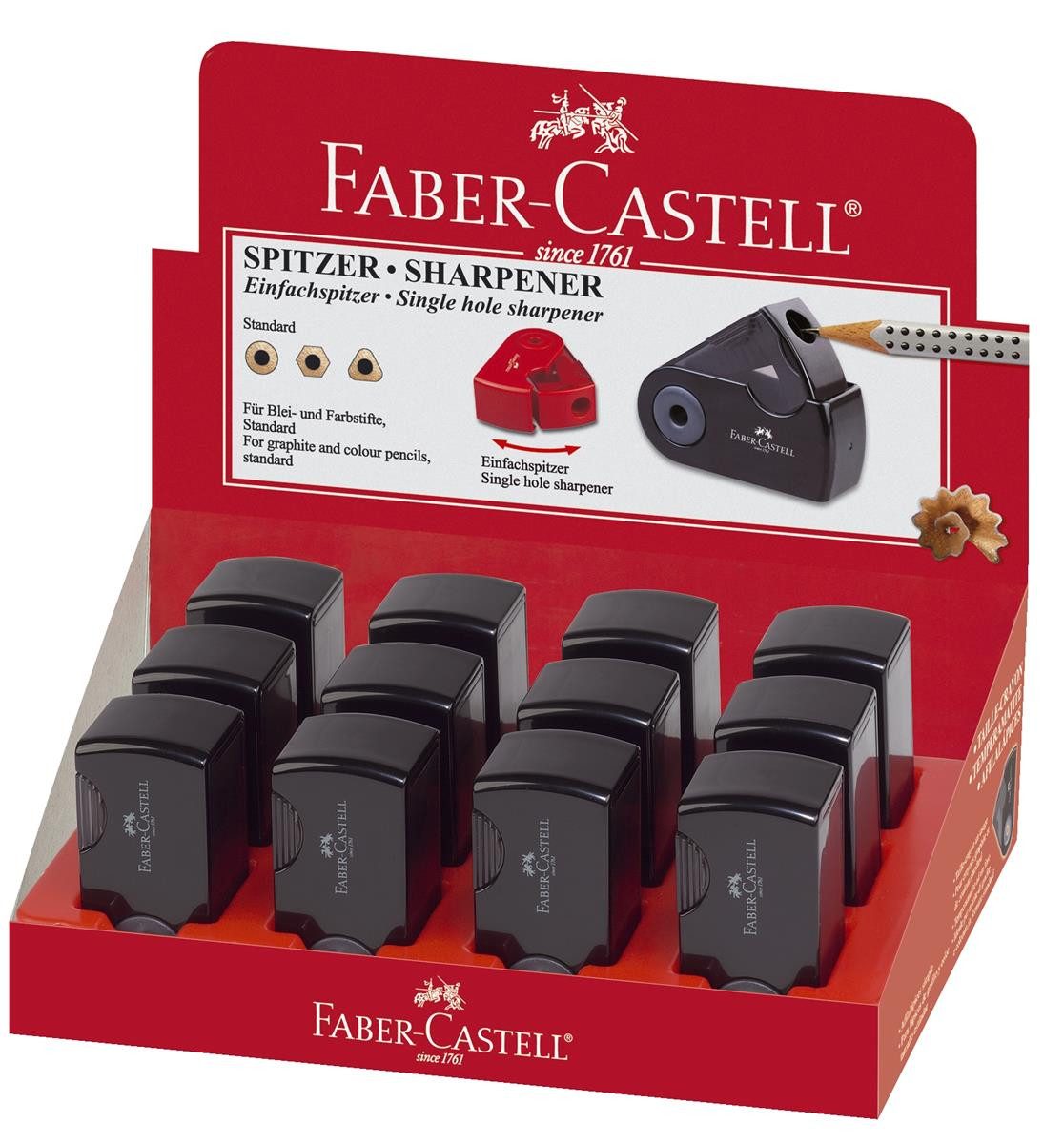 Faber-Castell FABER-CASTELL Einfachspitzdose SLEEVE MINI, schwarz Tintenpatrone