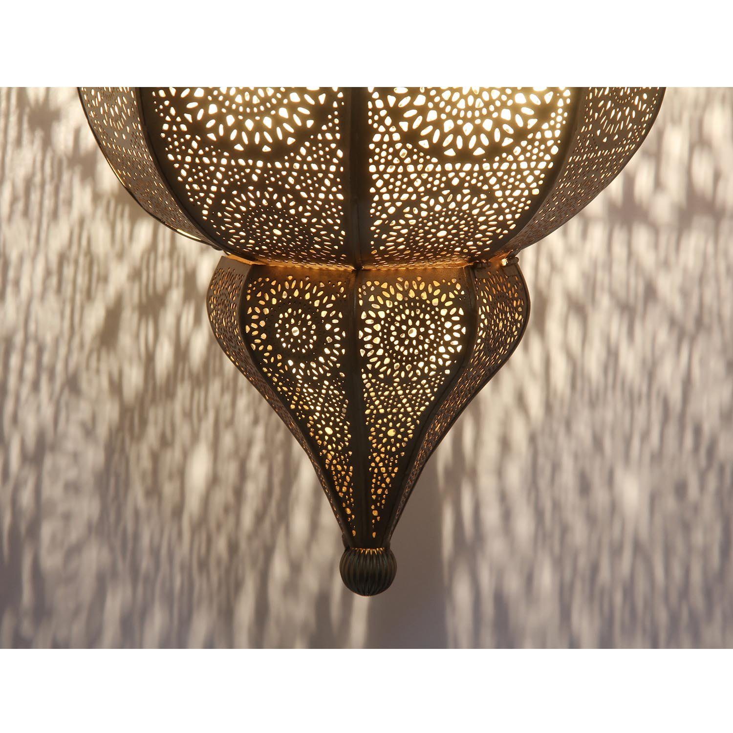 Look, Leuchtmittel, wie E27 Lampe Antik-Gold Moro gold aus Pendelleuchte Hayat Casa mit Deckenleuchte Orientalische ohne 1001 Nacht im Fassung Prachtvolle