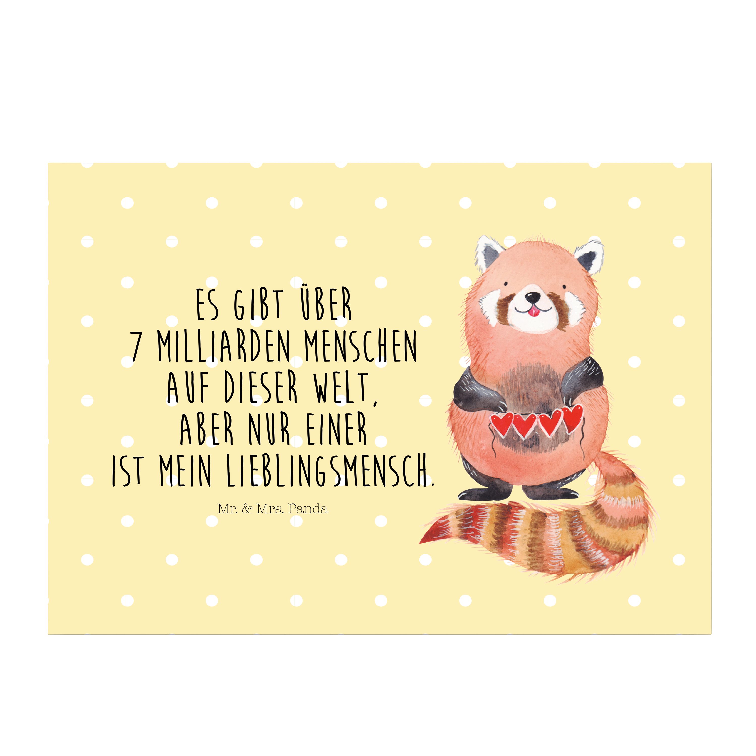 Mr. & Mrs. Panda Radiergummi »Roter Panda Gelb Pastell