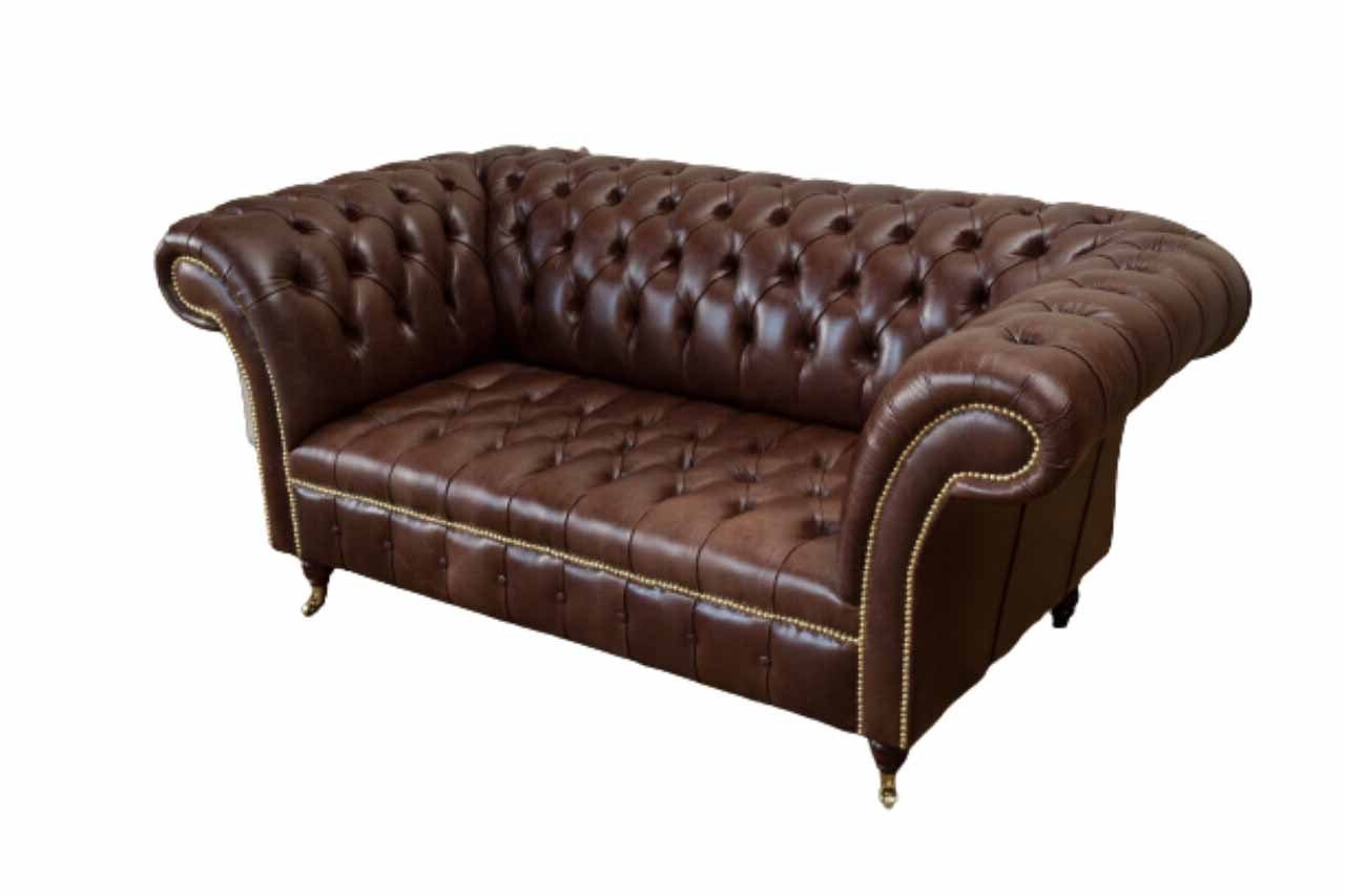 Chesterfield-Sofa, JVmoebel Sofa Sofas Leder Zweisitzer Chesterfield Couch Wohnzimmer Klassisch