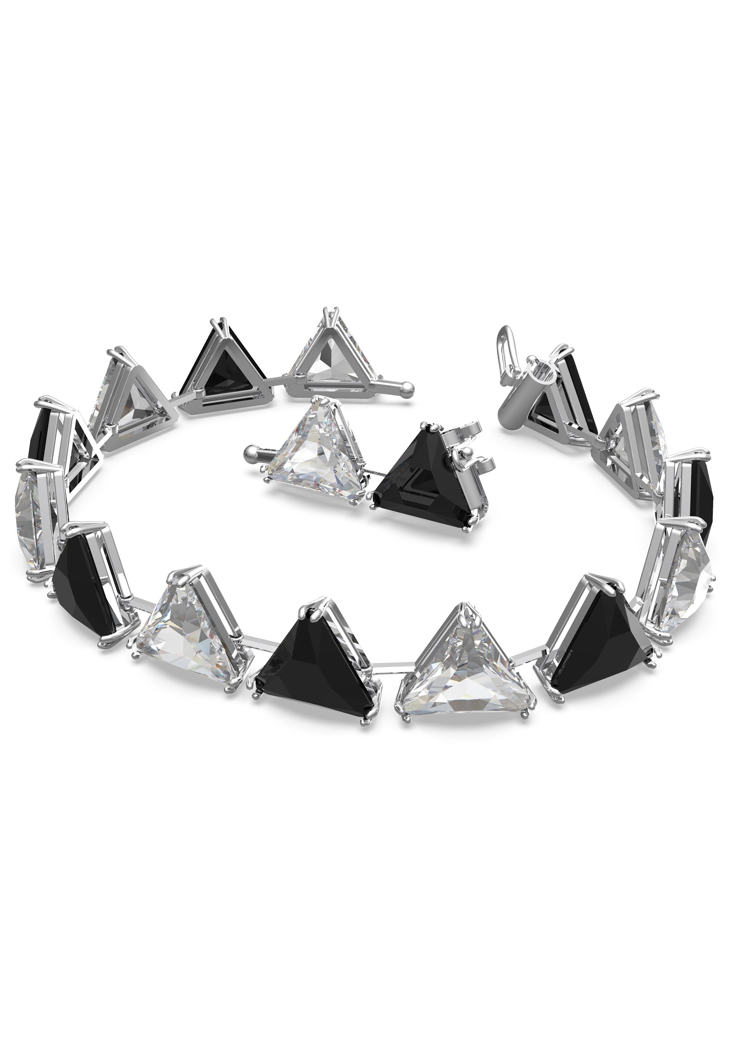 Swarovski Armband Ortyx, Kristalle im Kristall mit 5614934, Dreiecksschliff, 5619154, metallfarben-schwarz-kristallweiß Swarovski® 5600864