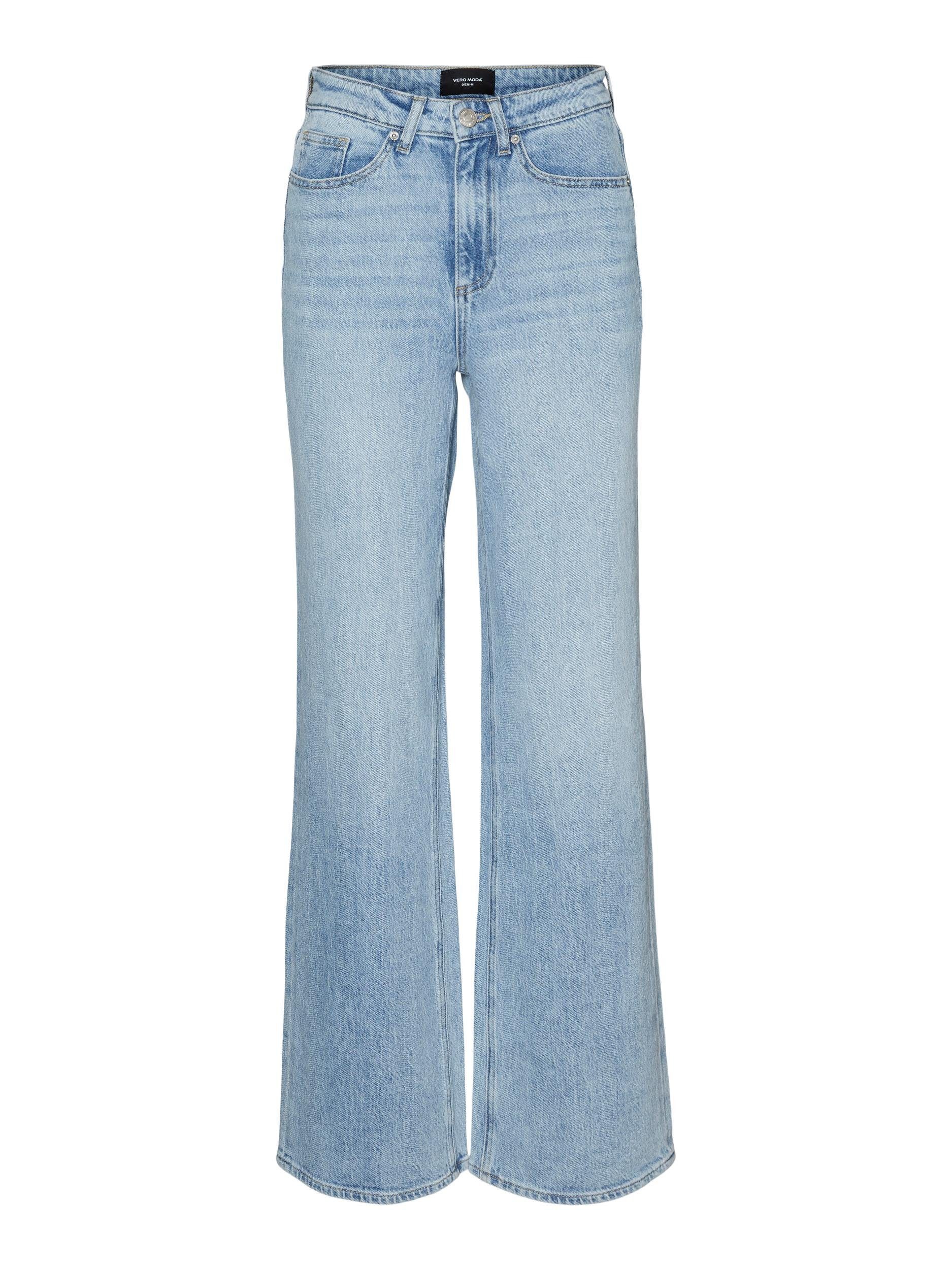 Vero Moda Weite Jeans VMTESSA HR WIDE JEANS RA339 GA NOOS Baumwolle mit Stretch, high waist, wide fit