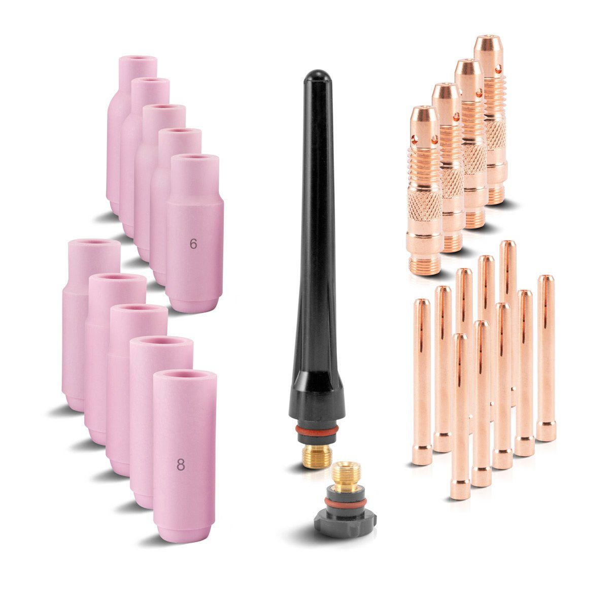 STAHLWERK Elektrowerkzeug-Set WP-26 WIG Schweißzubehör Gaslinsen Set