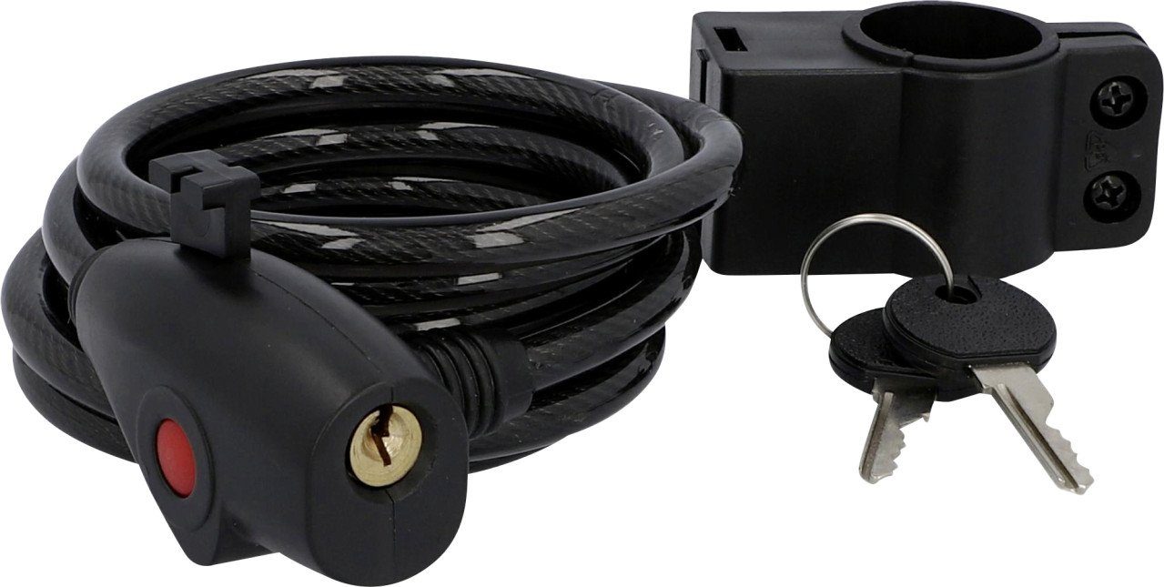 fischer Spiralschloss Fischer Spiralkabelschloss Schlüssel L 1800mm Ø