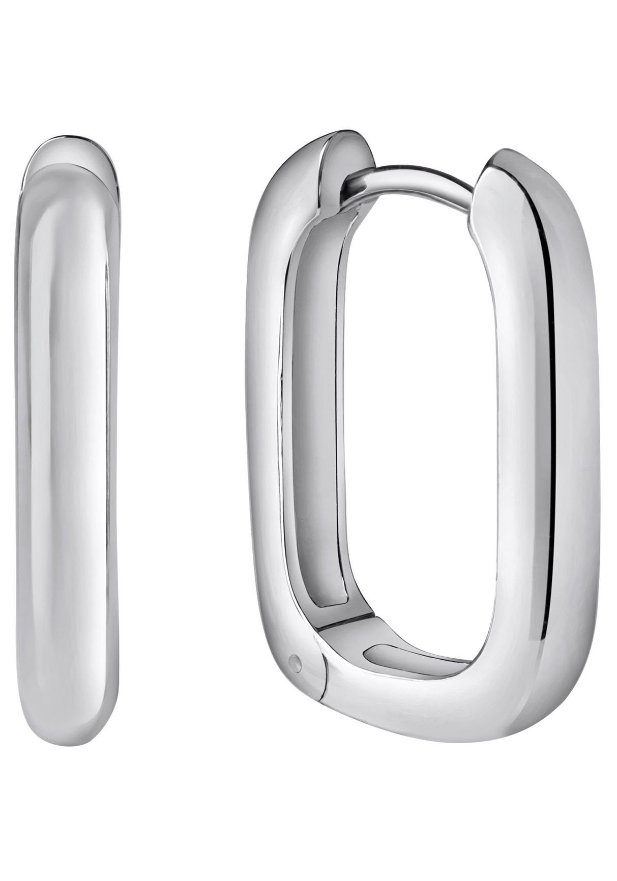 Paar Creolen Schmuck Geschenk Silber 925 oval