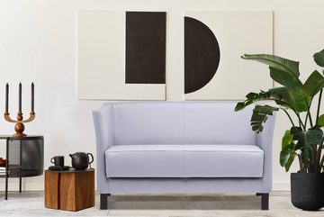 Konsimo 2-Sitzer ESPECTO Sofa 2 Personen, weiche Sitzfläche und hohe Rückenlehne, Kunstleder, hohe Massivholzbeine