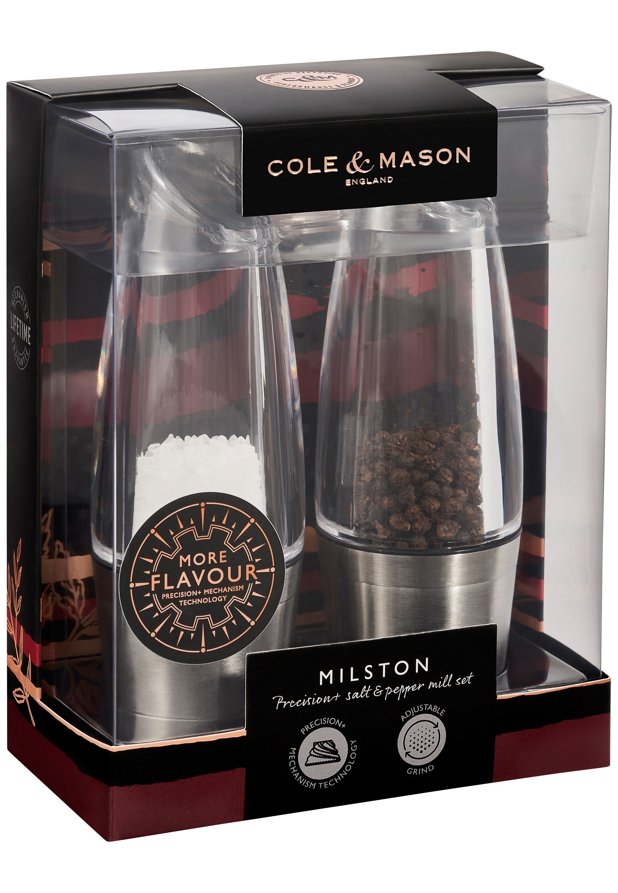 Pfeffermühle Stück), Cole hochwertigen Mason (2 Präzisionsmahlwerken & Milston, mit