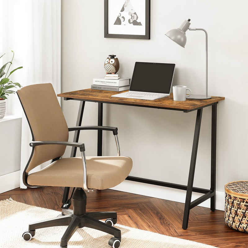 VASAGLE Schreibtisch »Computertisch«, 100 x 50 x 75 cm, Büro, Arbeitszimmer, einfacher Aufbau