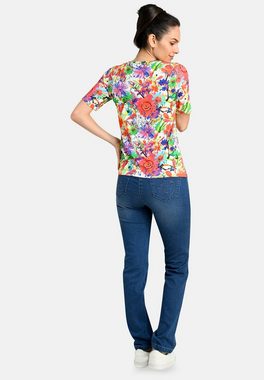 BICALLA T-Shirt Shirt Fancy Flowers - 12/green-pink (1-tlg)