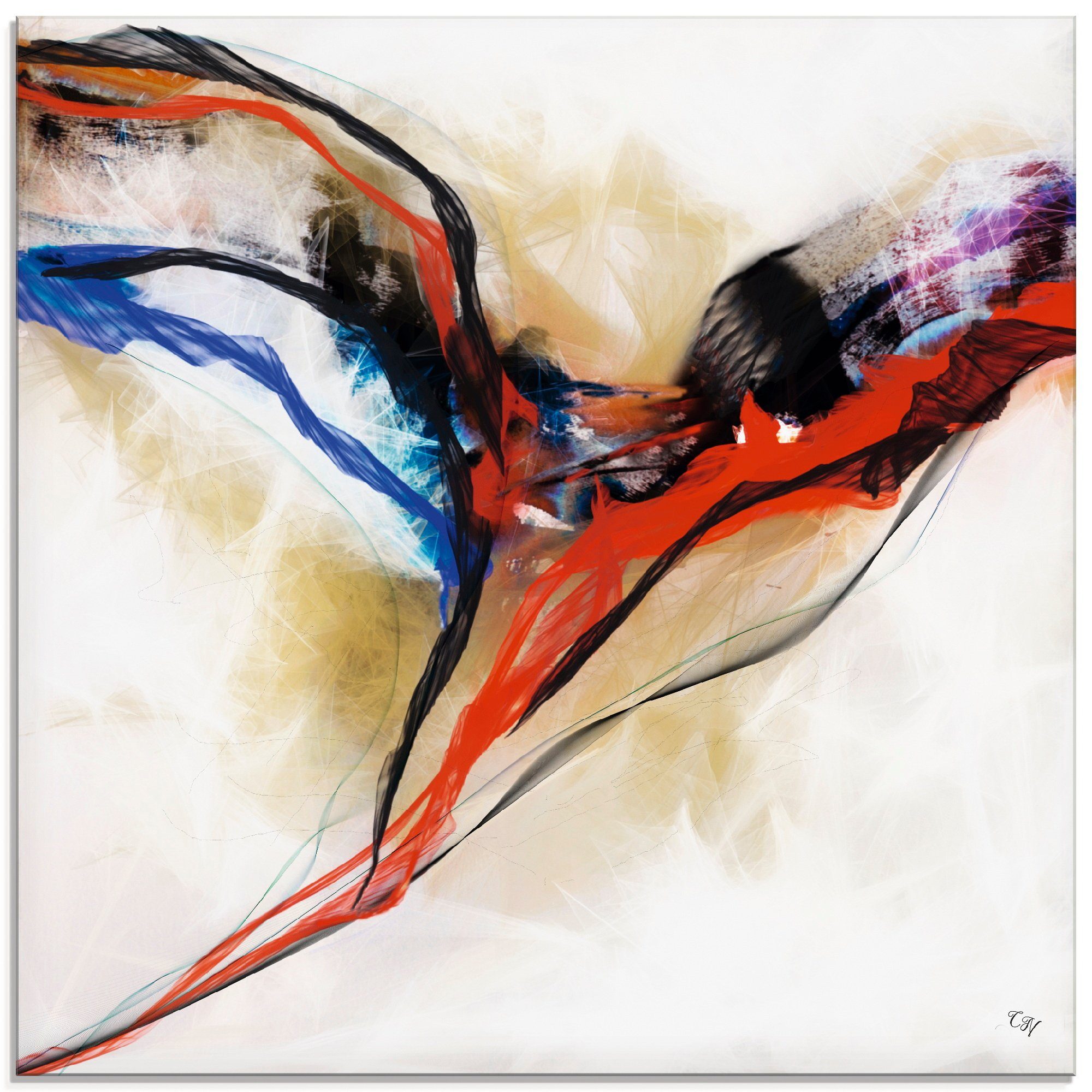 Artland Glasbild Engel - abstrakt I, Muster (1 St), in verschiedenen Größen