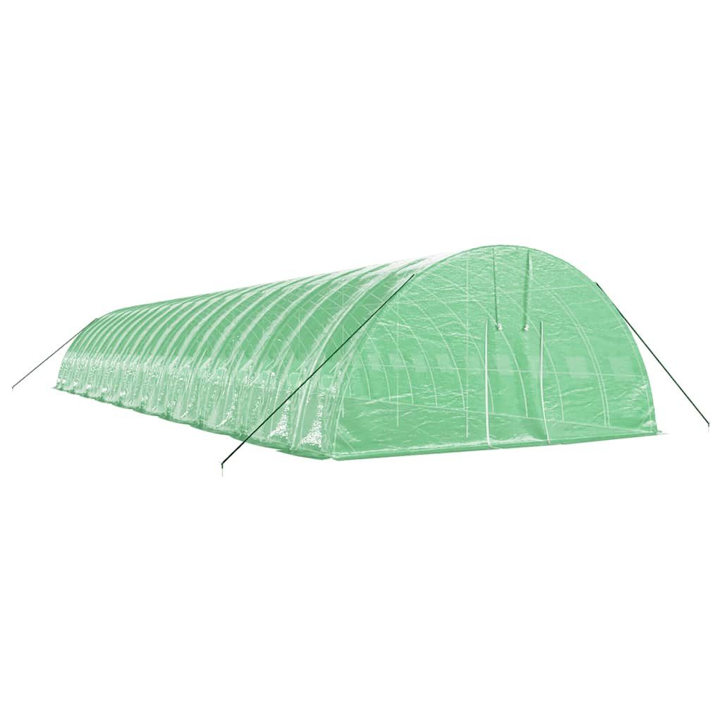 vidaXL Gewächshaus Gewächshaus mit Stahlrahmen Grün 120 m² 20x6x2,85 m