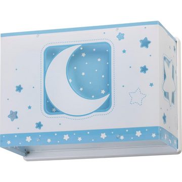 Dalber Wandleuchte Kinderzimmer Wandleuchte Moonlight in Blau E27, keine Angabe, Leuchtmittel enthalten: Nein, warmweiss, Kinderleuchte, Kinderzimmerlampe
