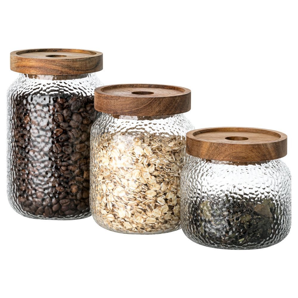 Mulex Vorratsglas Mulex Aufbewahrungsgläser Set Visby, Borosilikatglas, (Set, 3-tlg), hochwertige Vorratsgläser inkl. Deckel von Mulex