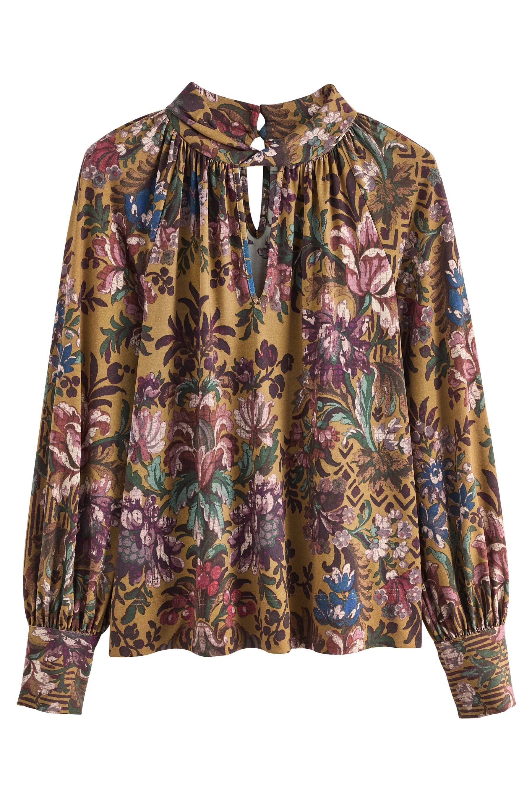 Next Langarmbluse Langärmelige Jerseybluse mit Zierknoten (1-tlg) günstig online kaufen