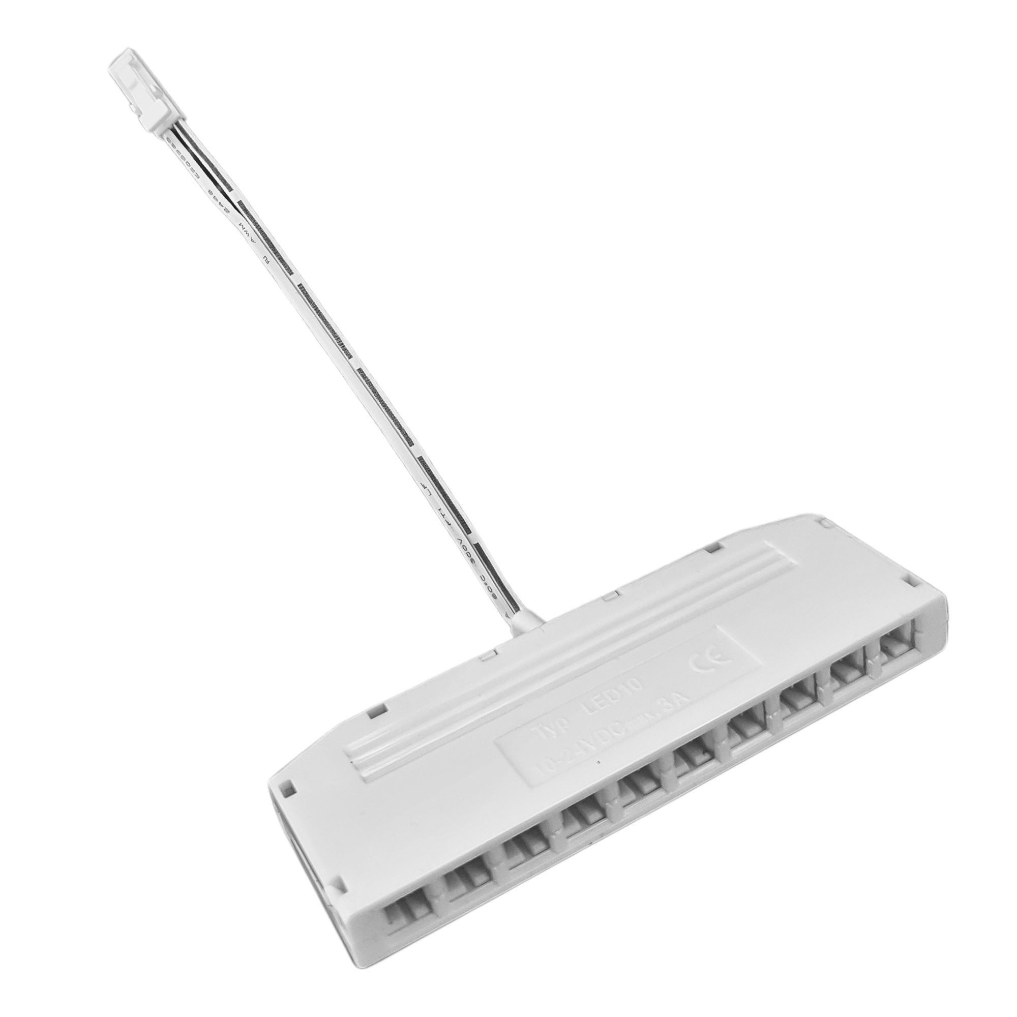 10fach Adapter LED Mini weiß, 10cm Anschlußkabel Stromkabel