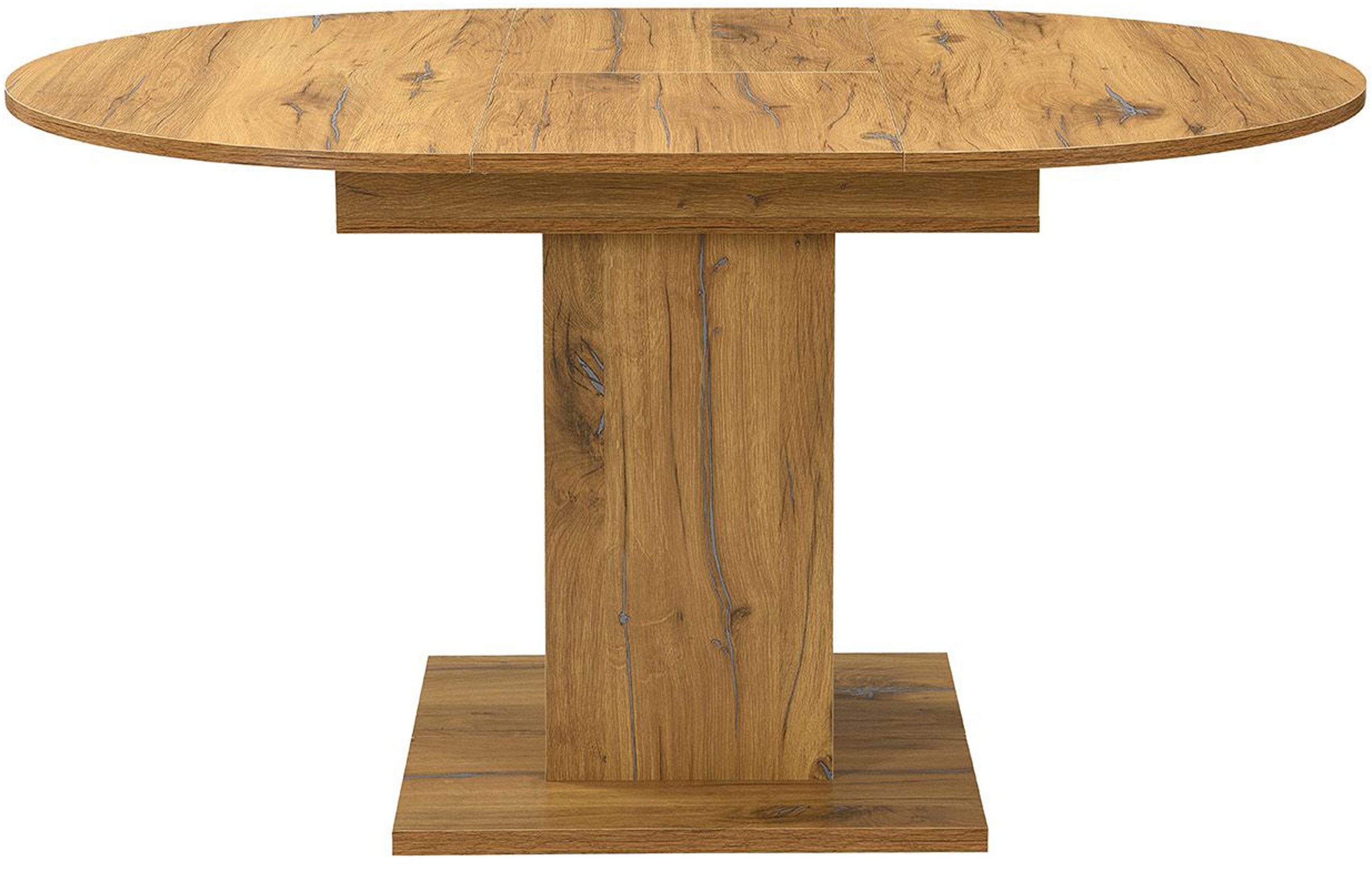 B&D home Säulen-Esstisch WIM, Holztisch, rund, ausziehbar 100-140cm, 4-6 Personen, versch. Farben