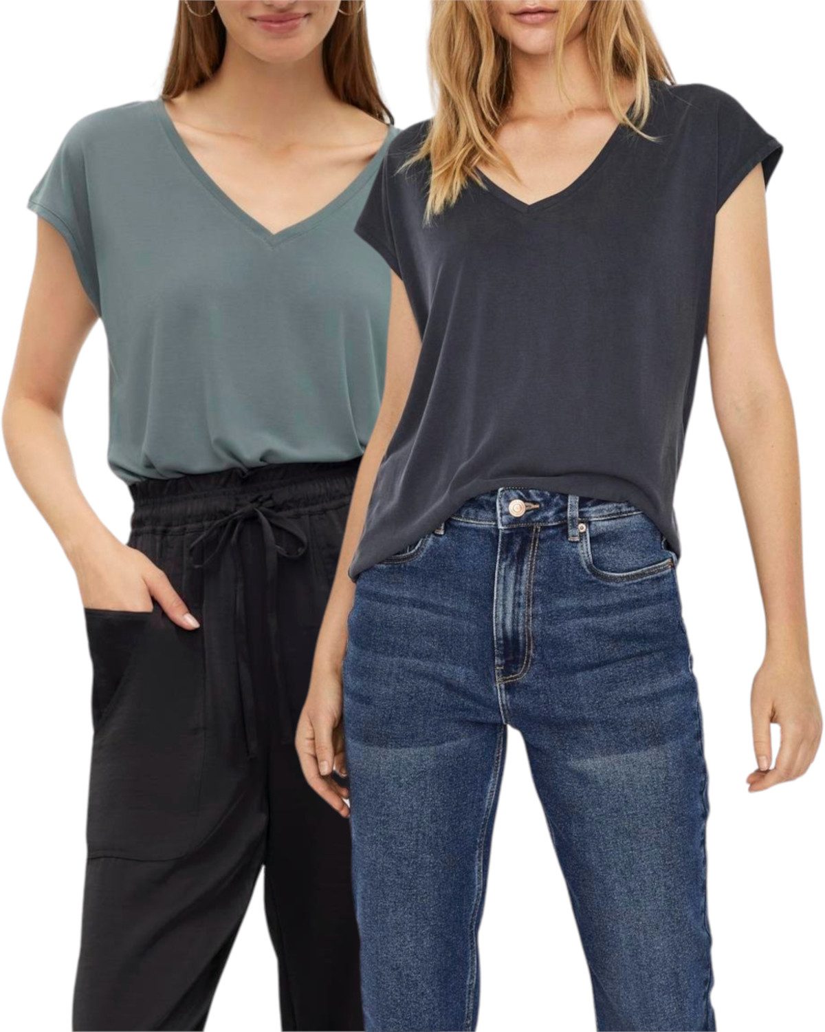 Vero Moda T-Shirt (2er-Pack) Basic Shirt günstig online kaufen