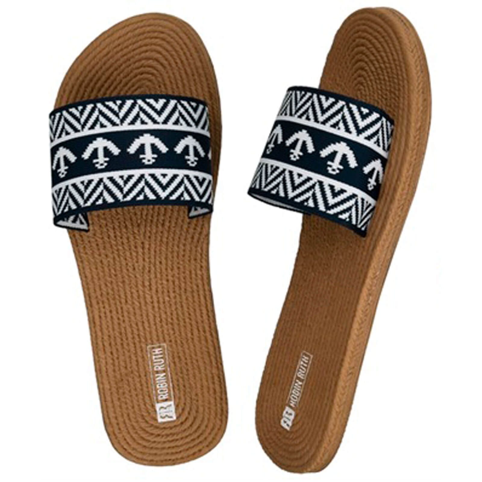 Robin Ruth Slipper-Damen Slipper Damen Slipper Sandale mit flacher Sohle - Badeschuhe Badelatschen