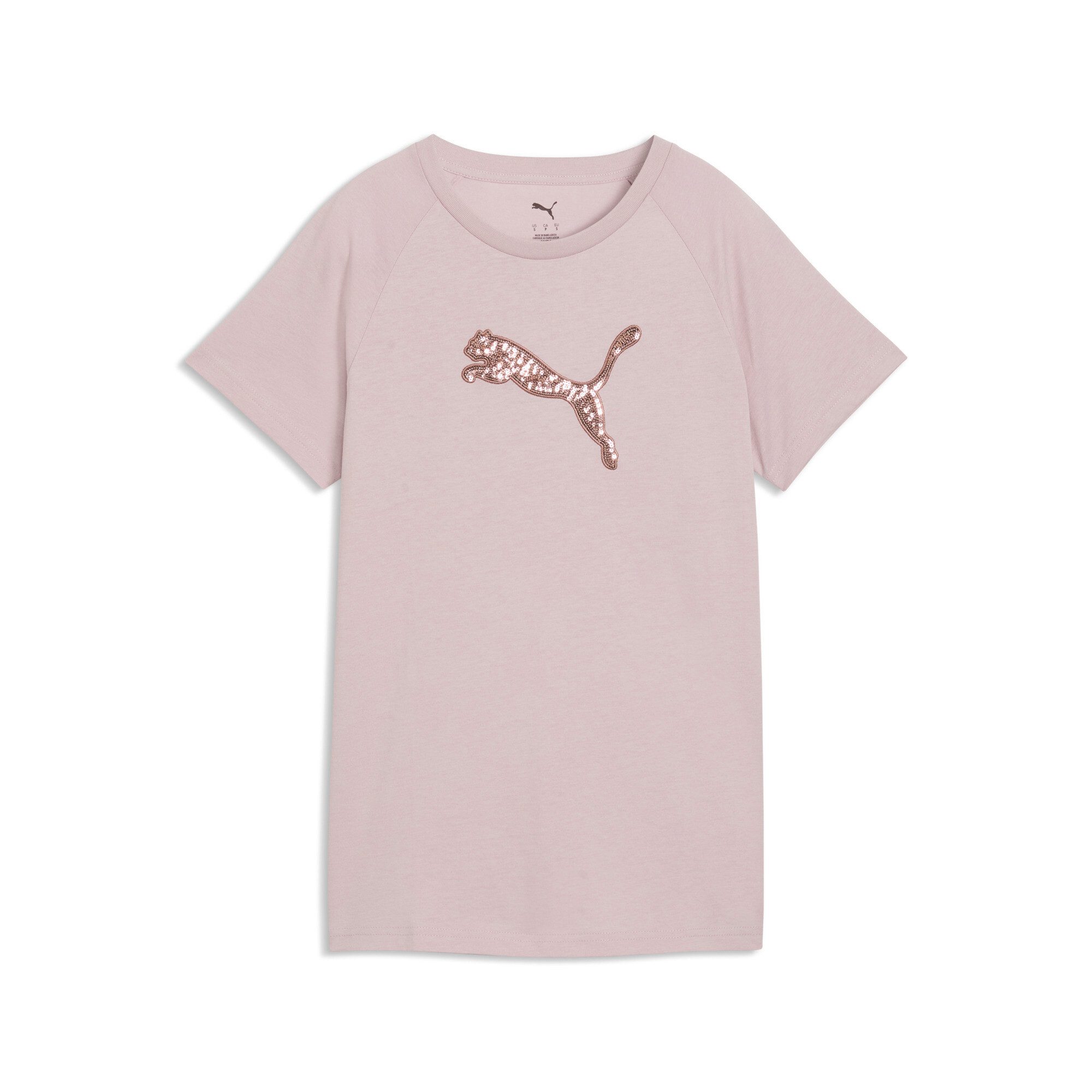 PUMA T-Shirt ESS SEQUINS TEE Kurzarmdesign, mit Rundhalsausschnitt, sportlicher Stil, Regular Fit