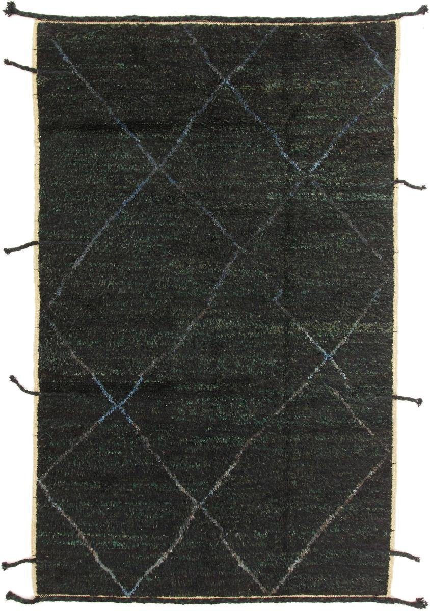 mm Maroccan Orientteppich rechteckig, Höhe: Berber Nain 162x258 Handgeknüpfter Orientteppich, Design Moderner Trading, 25