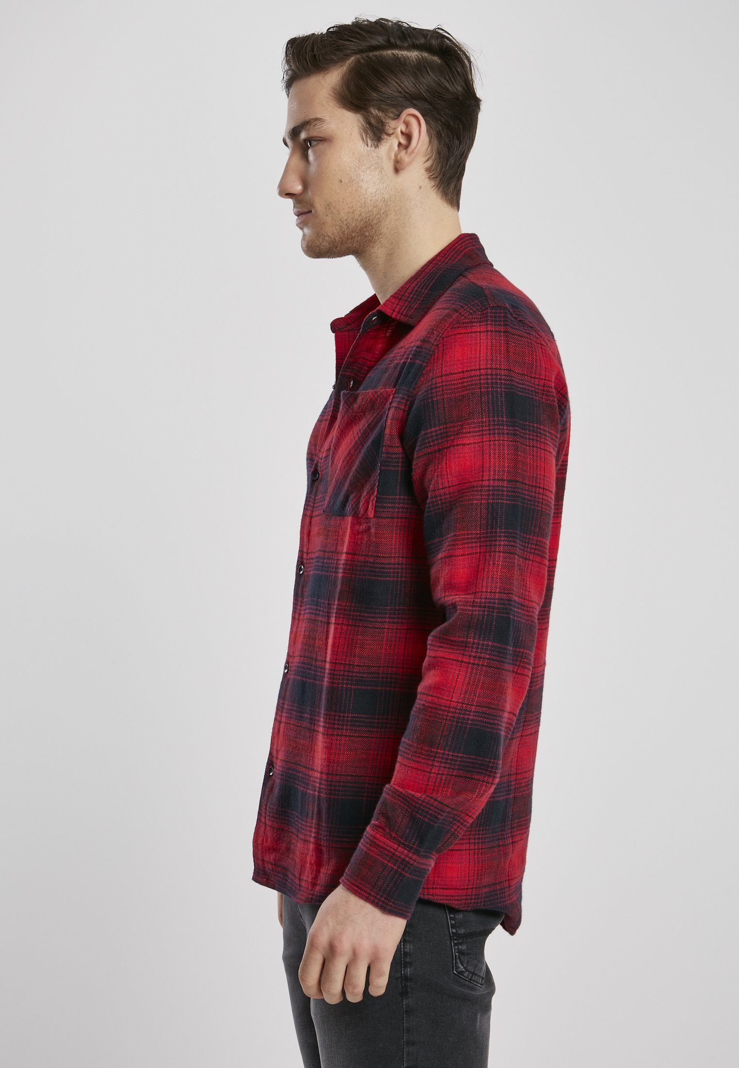 URBAN Langarmshirt T-Shirt CLASSICS (1-tlg) Shirt Oversized Grunge Checked