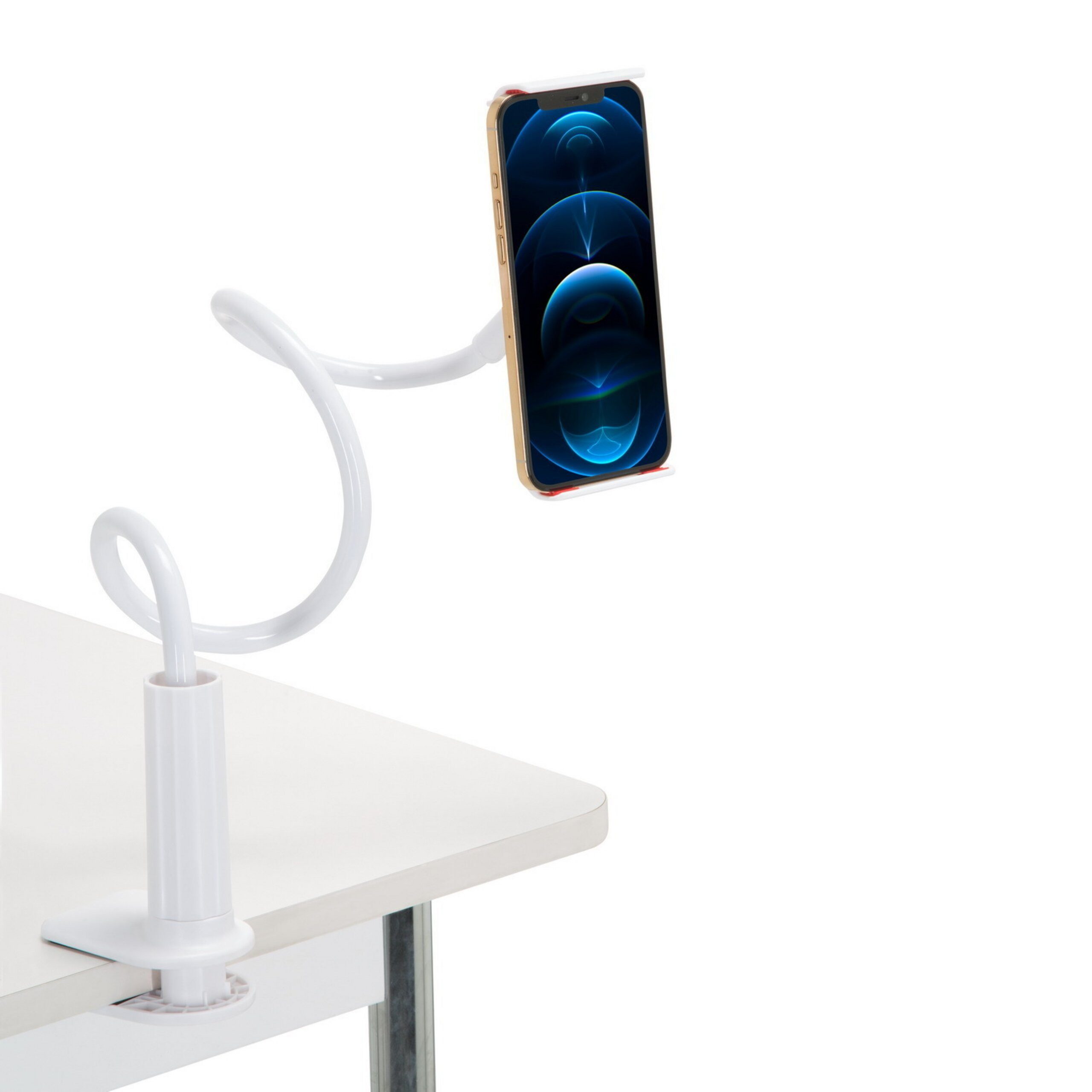hjh OFFICE Handy-Halterung Handy & Tablet Halterung Flexmobi I, (bis 7.2 Zoll, Halter mit Schwanenhals, 360° schwenkbar)