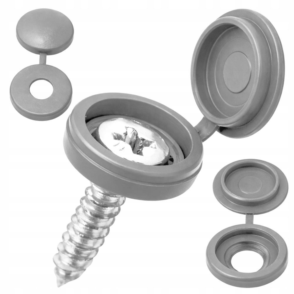 VERK GROUP Abdeckkappe 20x Schraubenabdeckungen 13 mm Abdeckkappen mit Klappe Kunststoff, (Packung), 20-teiliges Set, Verschließbare Klappabdeckung