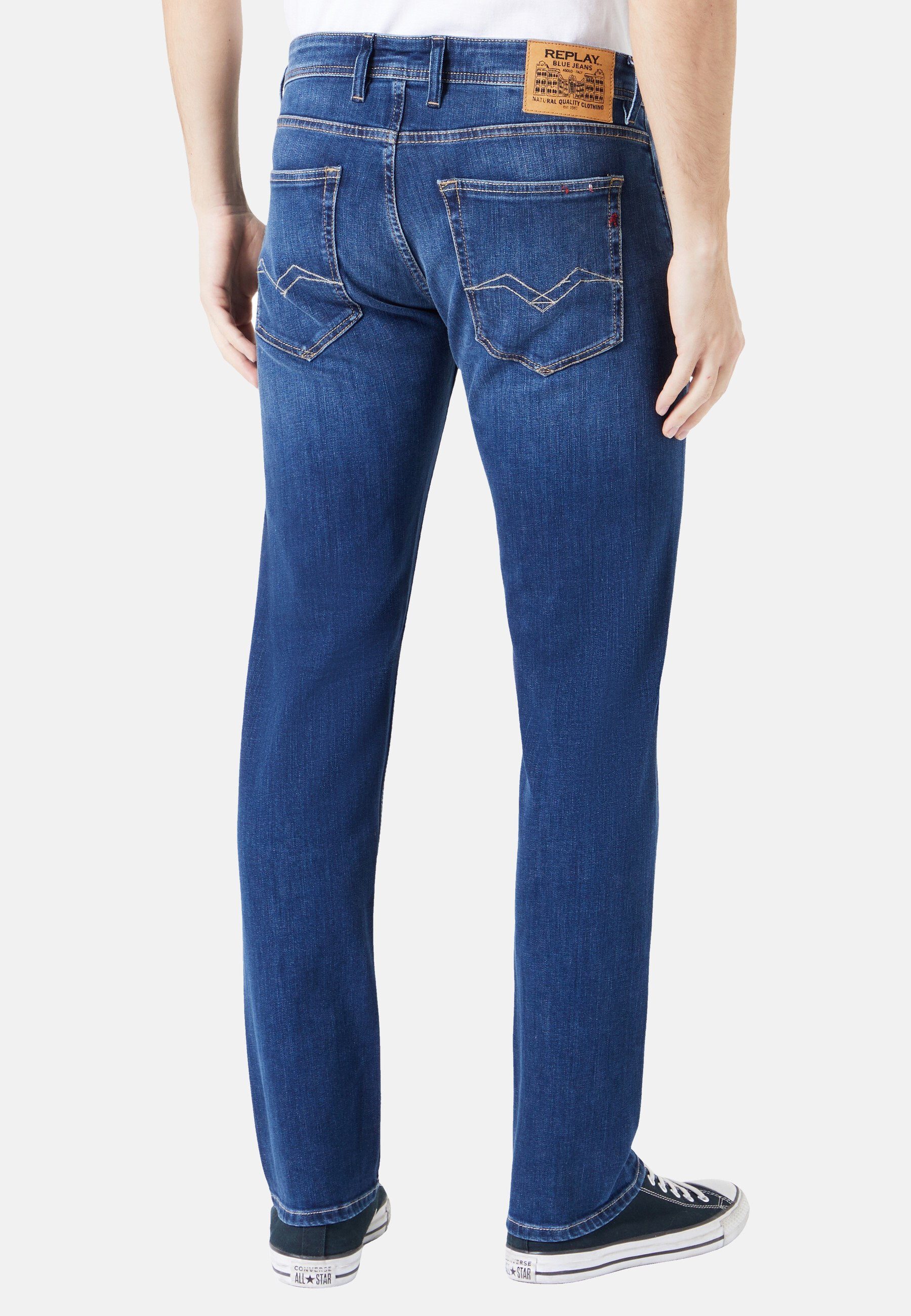 Replay 5-Pocket-Jeans Jeans Straight Fit Jeans günstig online kaufen