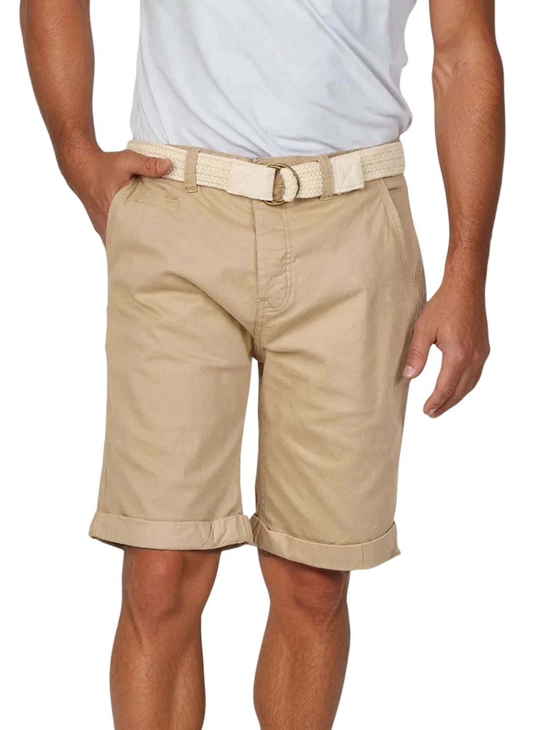 riverso Chinoshorts Herren Shorts RIVHenry Regular Fit Bermudashorts mit Gürtel