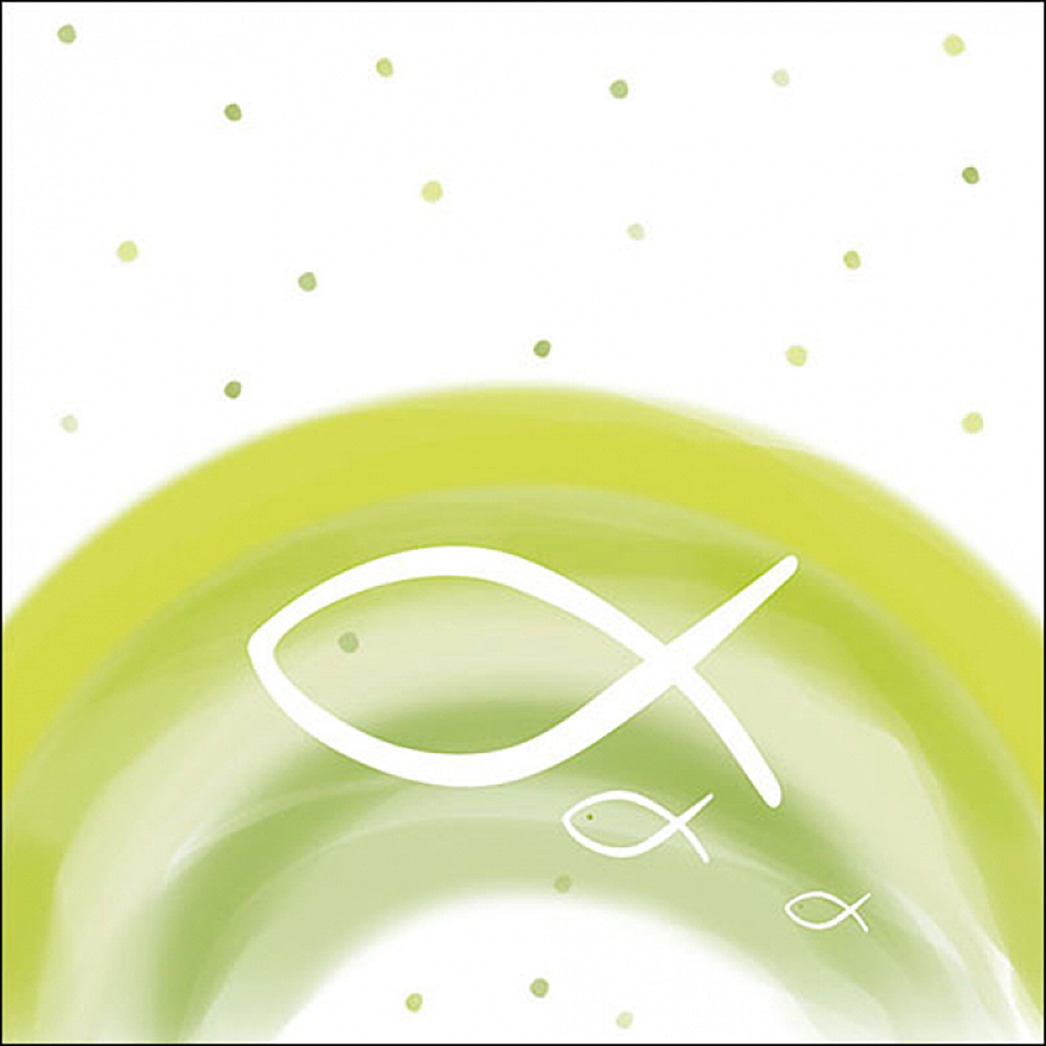Ambiente Luxury Paper Products Papierserviette, Servietten Papier 33x33cm 3-lagig mit Fischsymbol & Regenbogen 20 Stk.