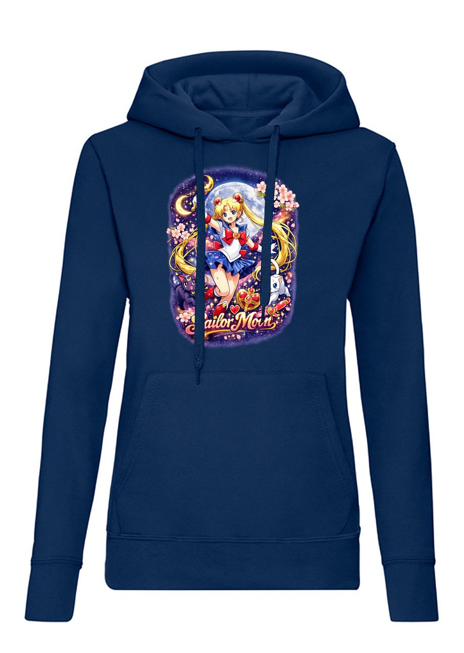 Hoodie Damen Hoodie Sailor Moon Anime Manga Print Kapuze Casual Stil