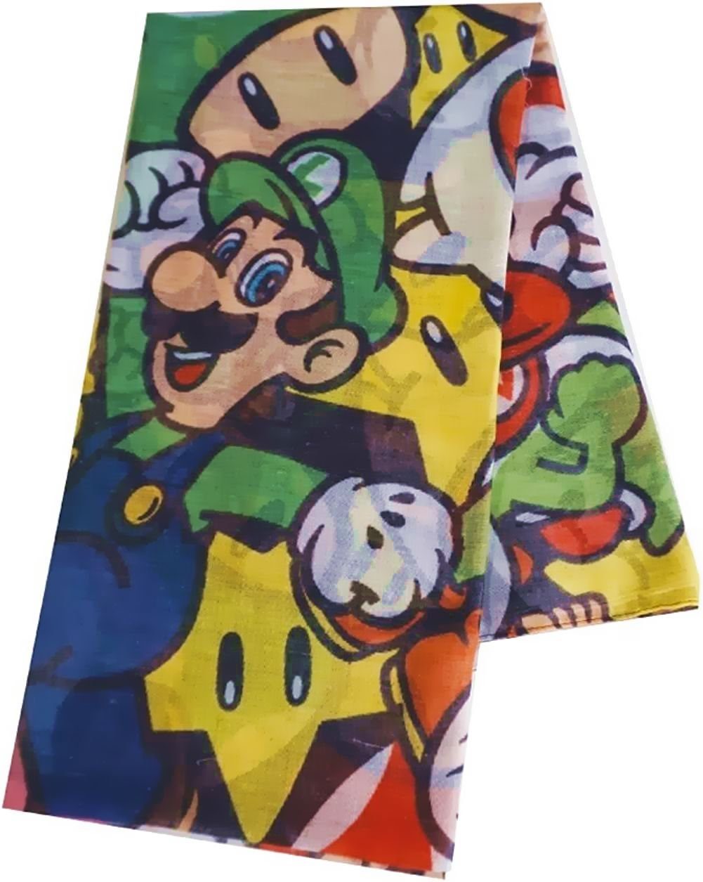 Mario Halstuch cm Super Schal Schal mit Tuch Donkey, Luigi, Yoshi 90x135 Nintendo SUPER MARIO