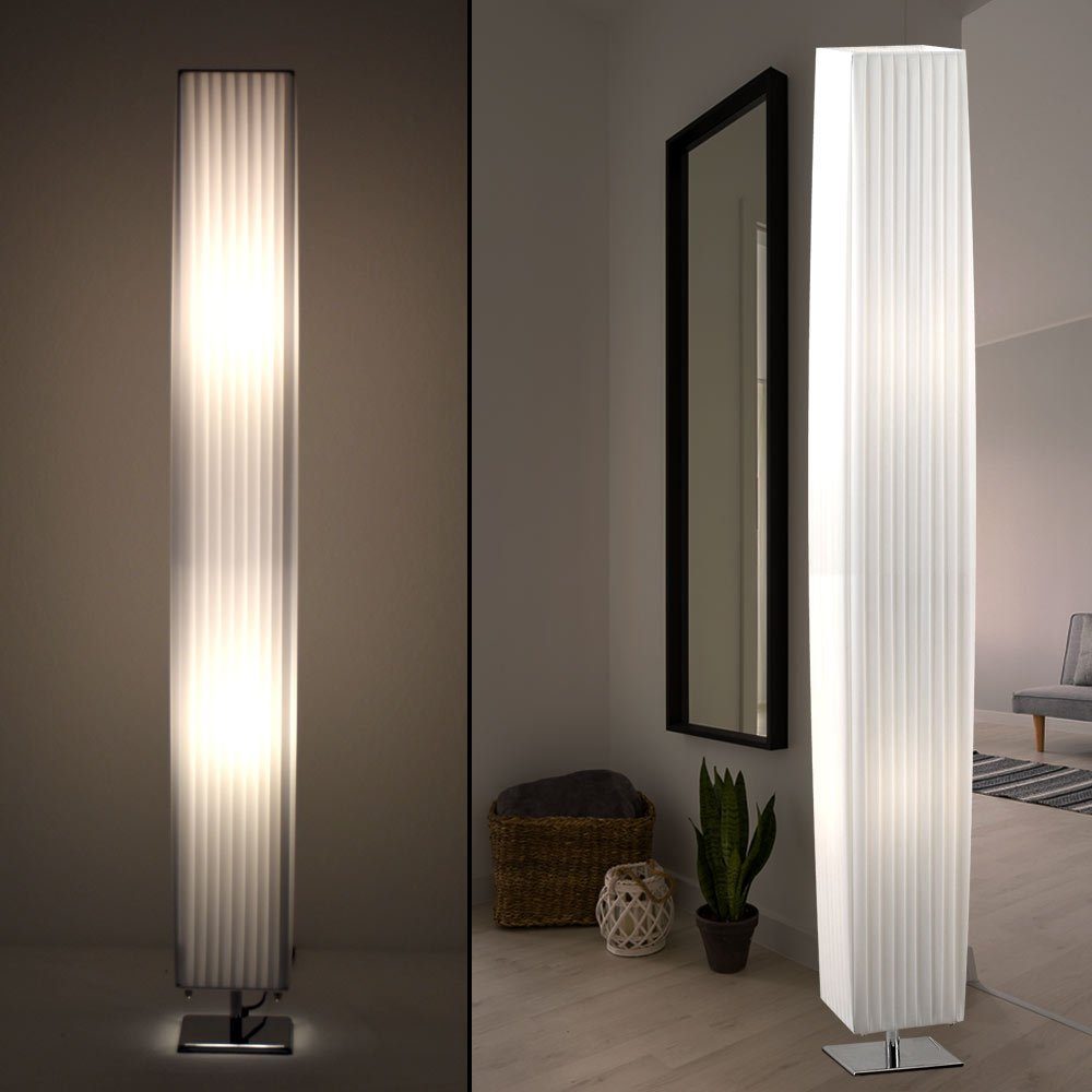 etc-shop Lampe Alexa RGB Steh Leuchte Textil LED weiß App Stehlampe, Smart LED Stand