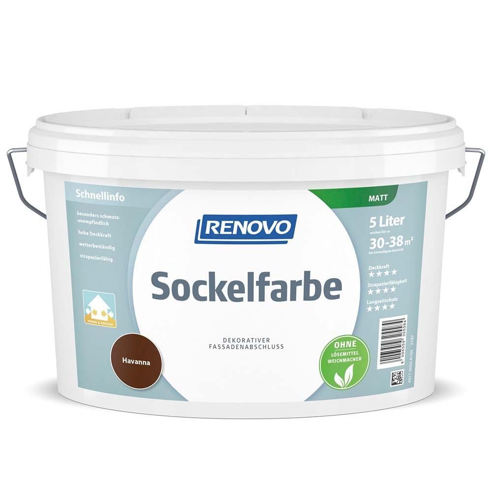 Renovo Wandfarbe Renovo Sockelfarbe matt 5,0 Ltr. Havanna